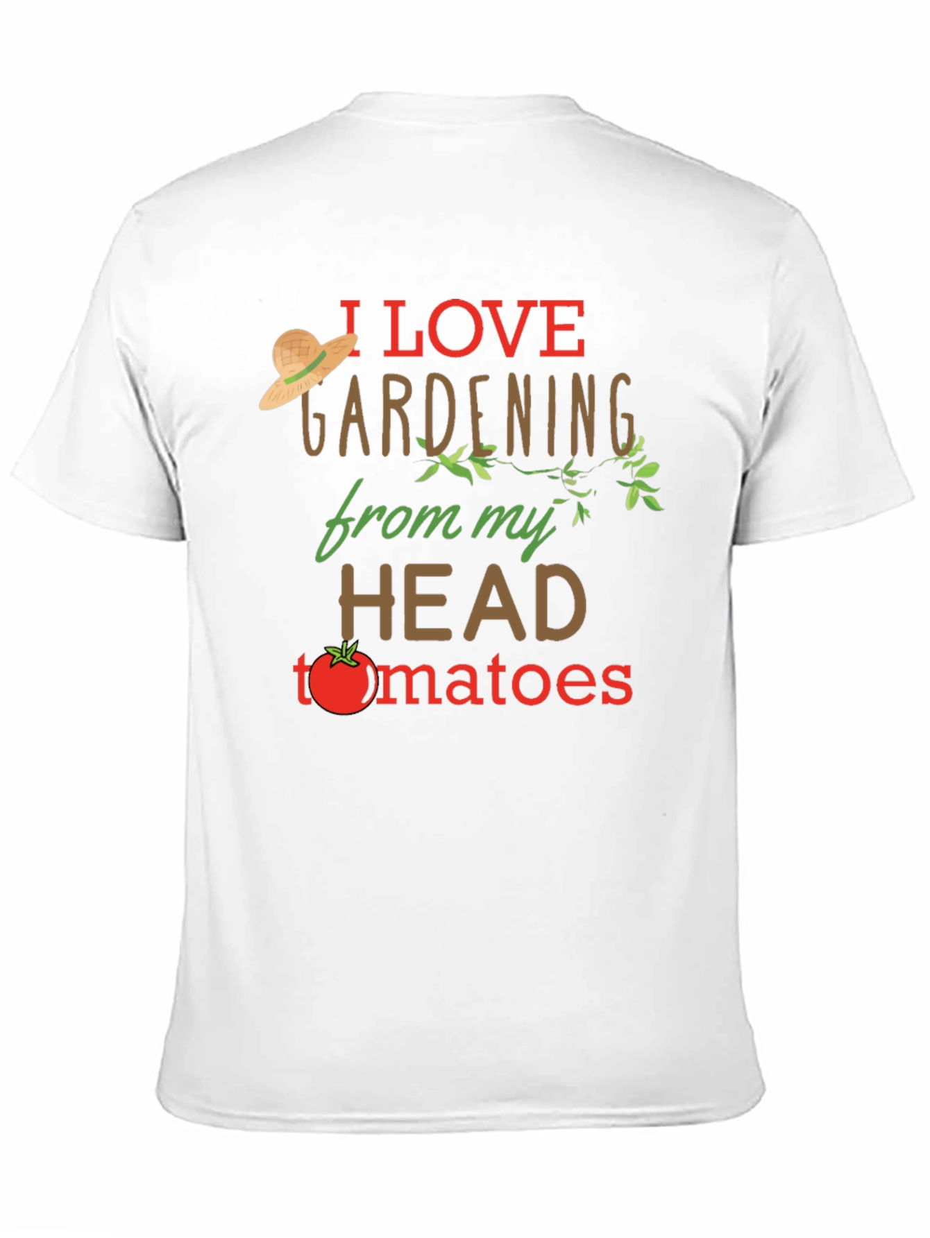 Black I Love Gardening Head Tomatoes Graphic T-Shirt view 11