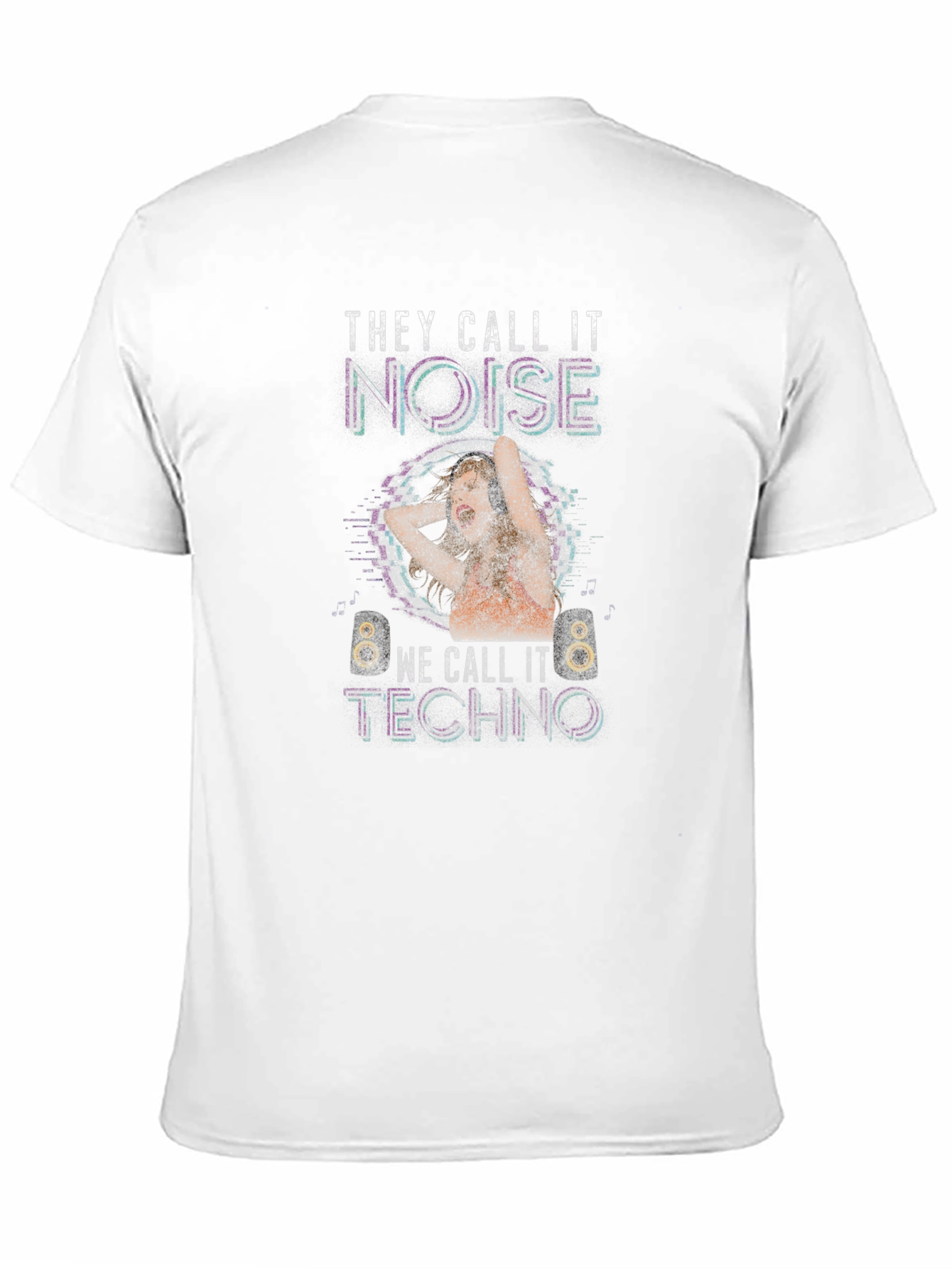 Black Techno Noise T-Shirt - Music Lover Tee view 11