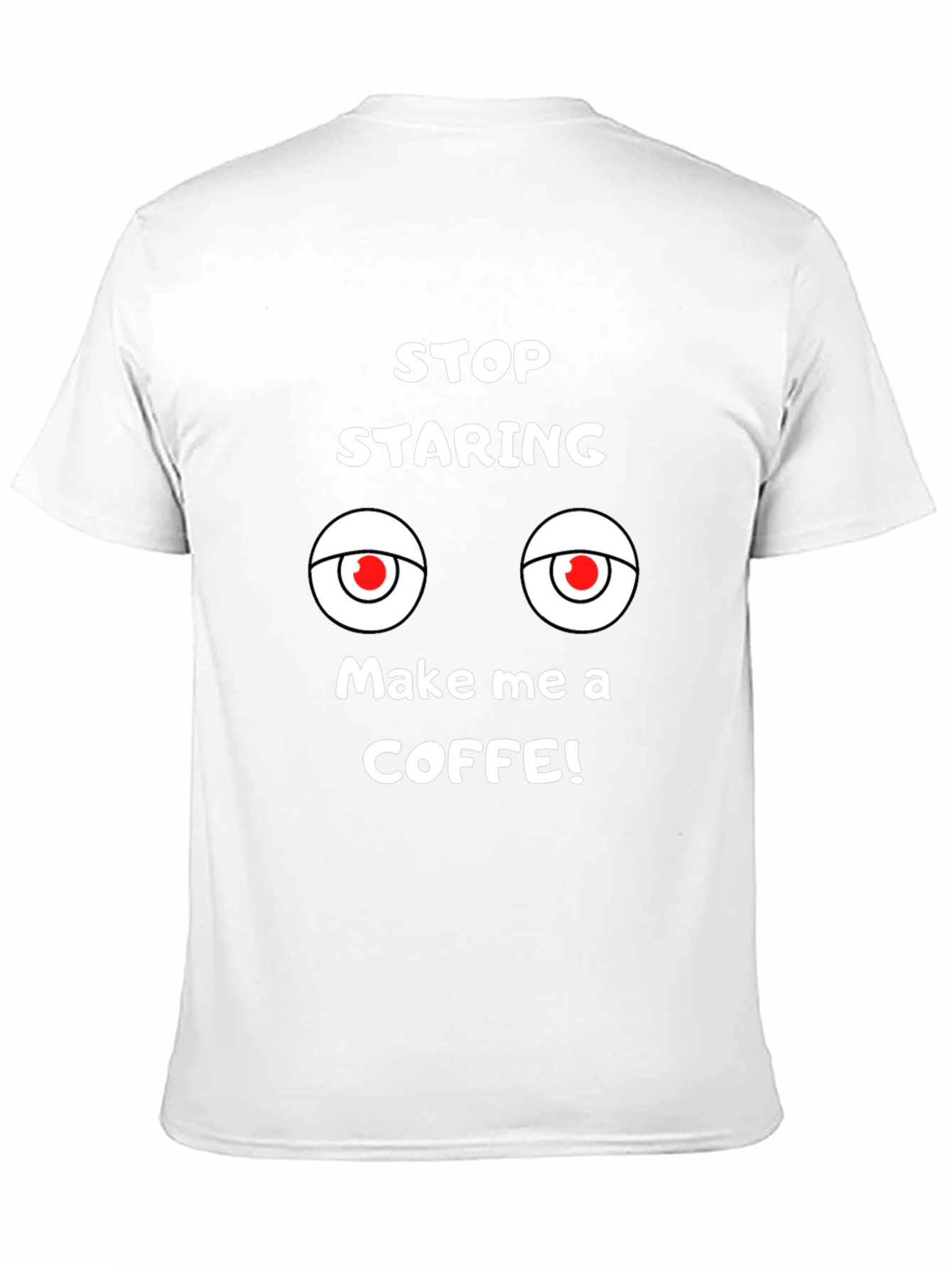 Black Funny Graphic Tee: Stop Staring, Make Coffee view 11