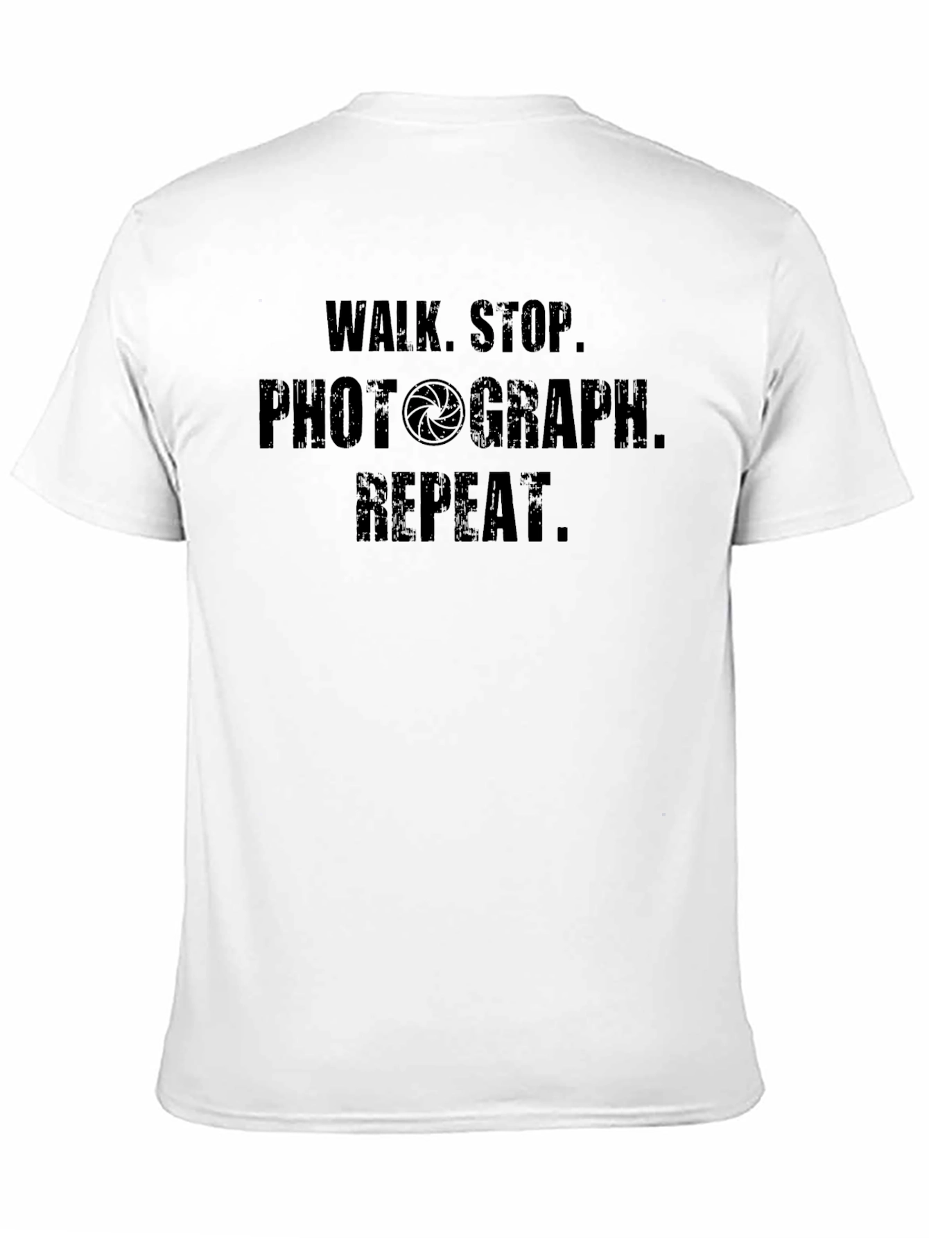Black Walk Stop Photograph Repeat Tee view 11