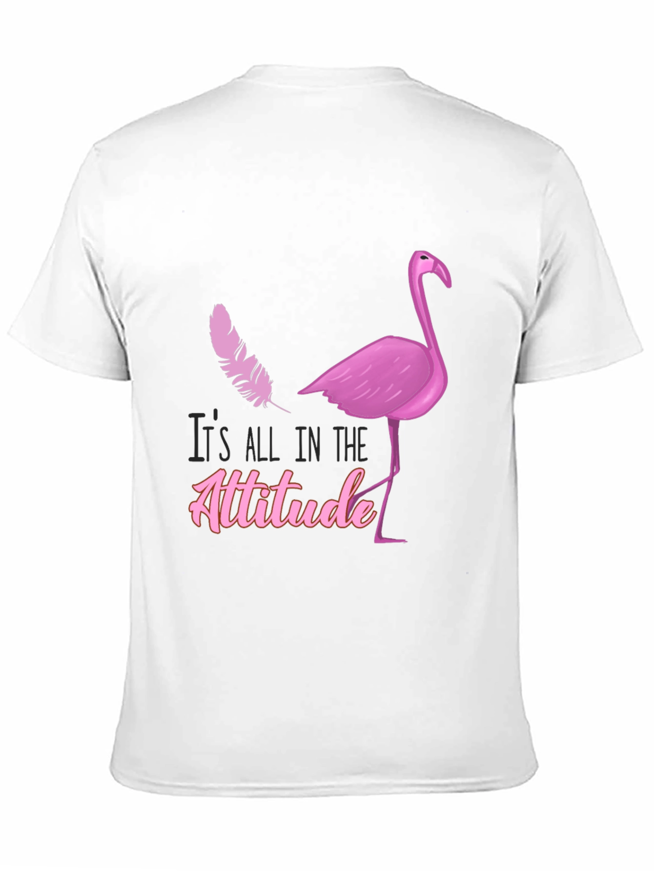 Black Attitude Flamingo T-Shirt - Stylish Graphic Tee view 11