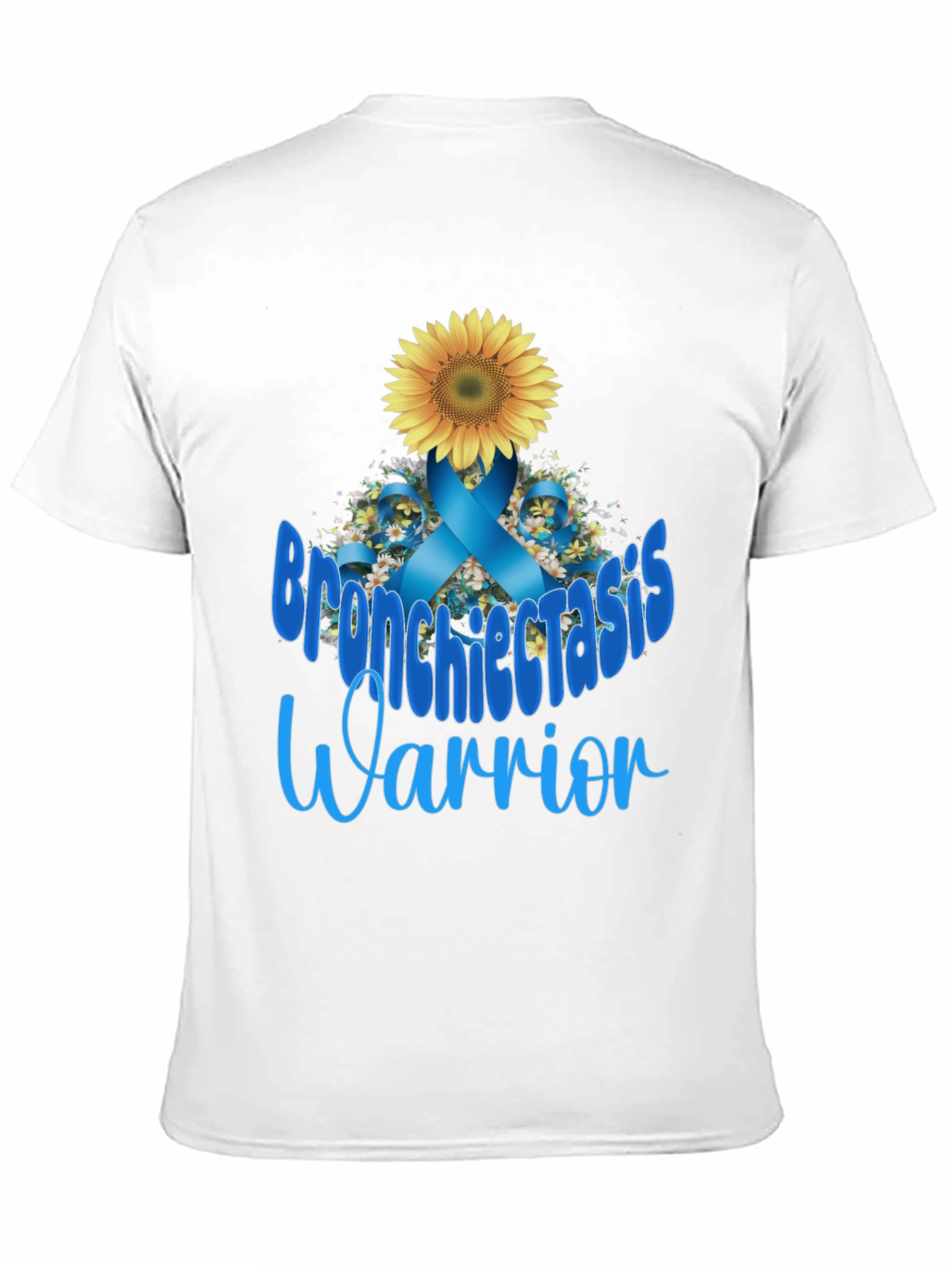 Black Bronchiectasis Warrior T-Shirt: Sunflower Ribbon Tee view 11