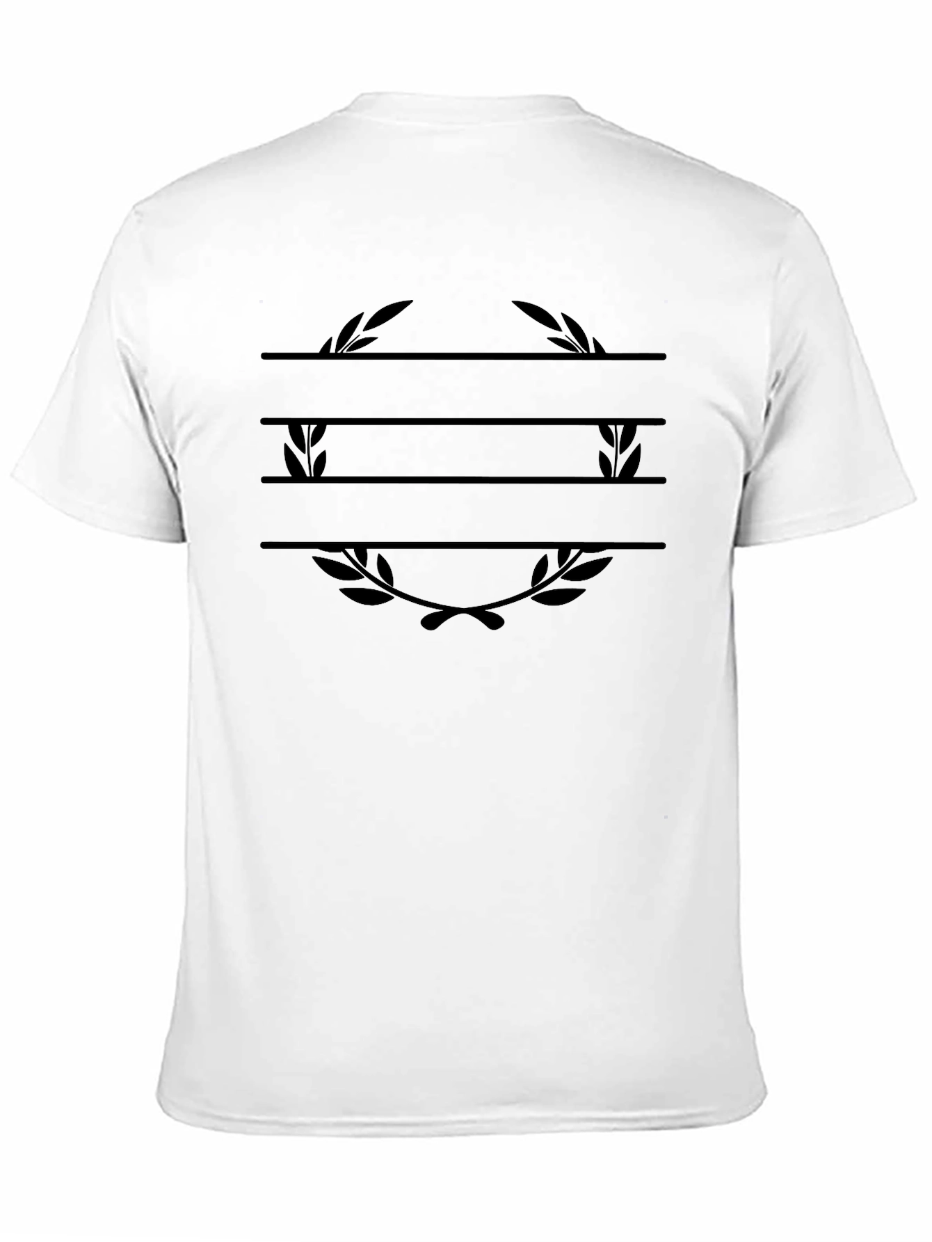 Black Personalized Laurel Wreath T-Shirt view 11