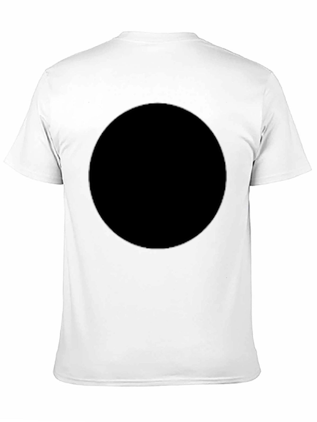 Black Men's Black Crew Neck T-Shirt view 11