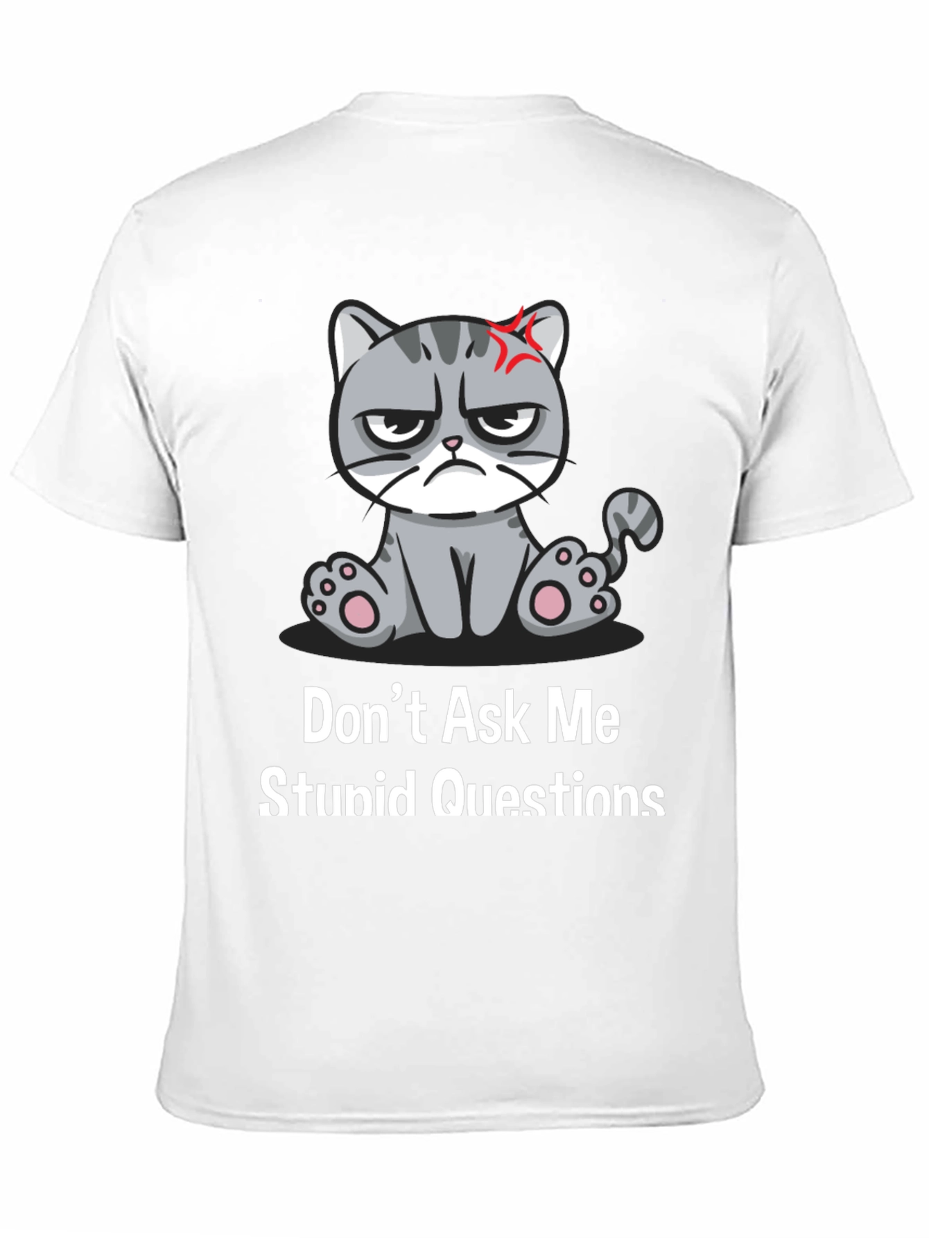 Black Grumpy Cat T-Shirt - Don't Ask Me Stupid Questions view 11
