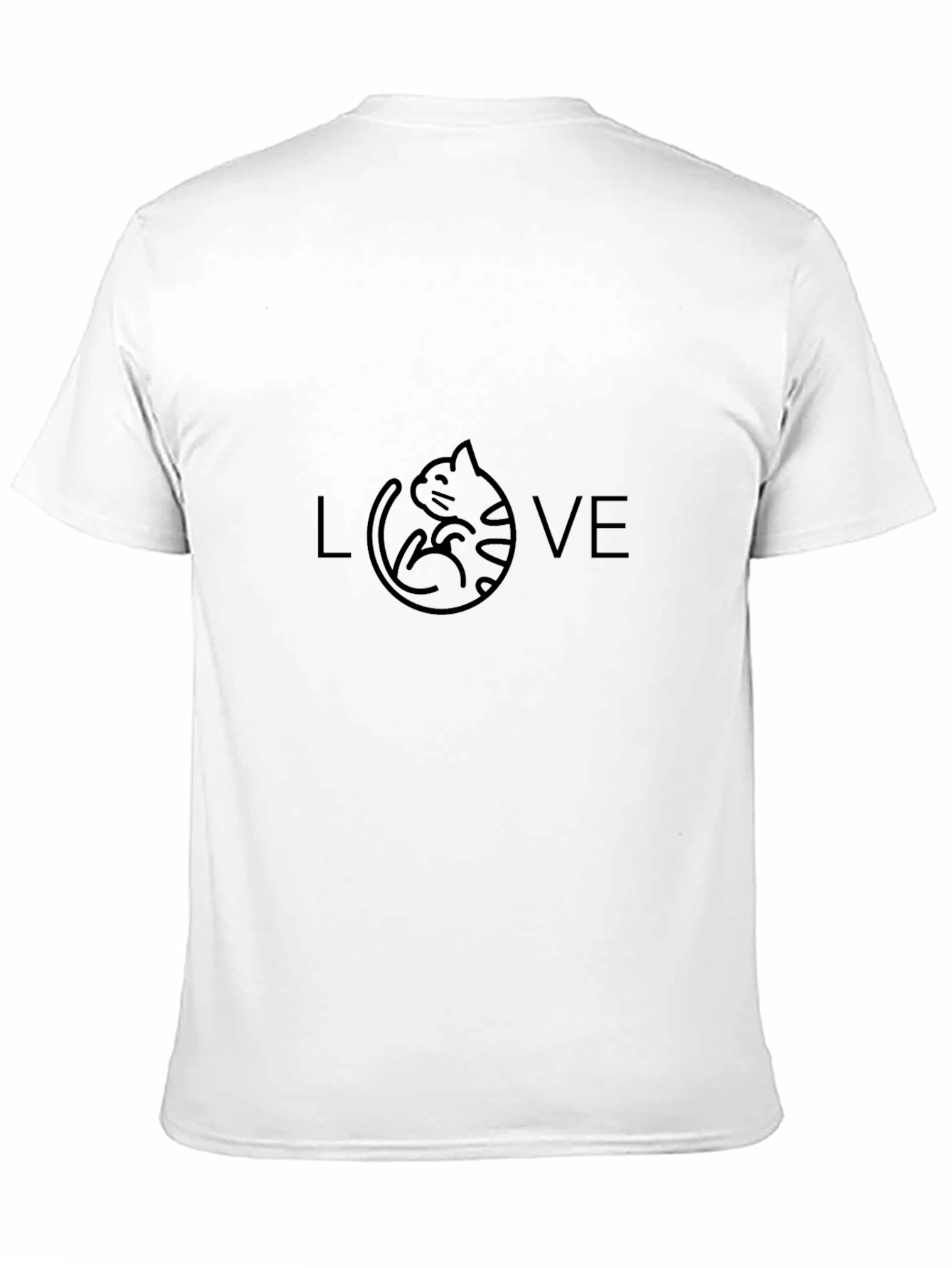 Black Love Cat Black T-Shirt view 11