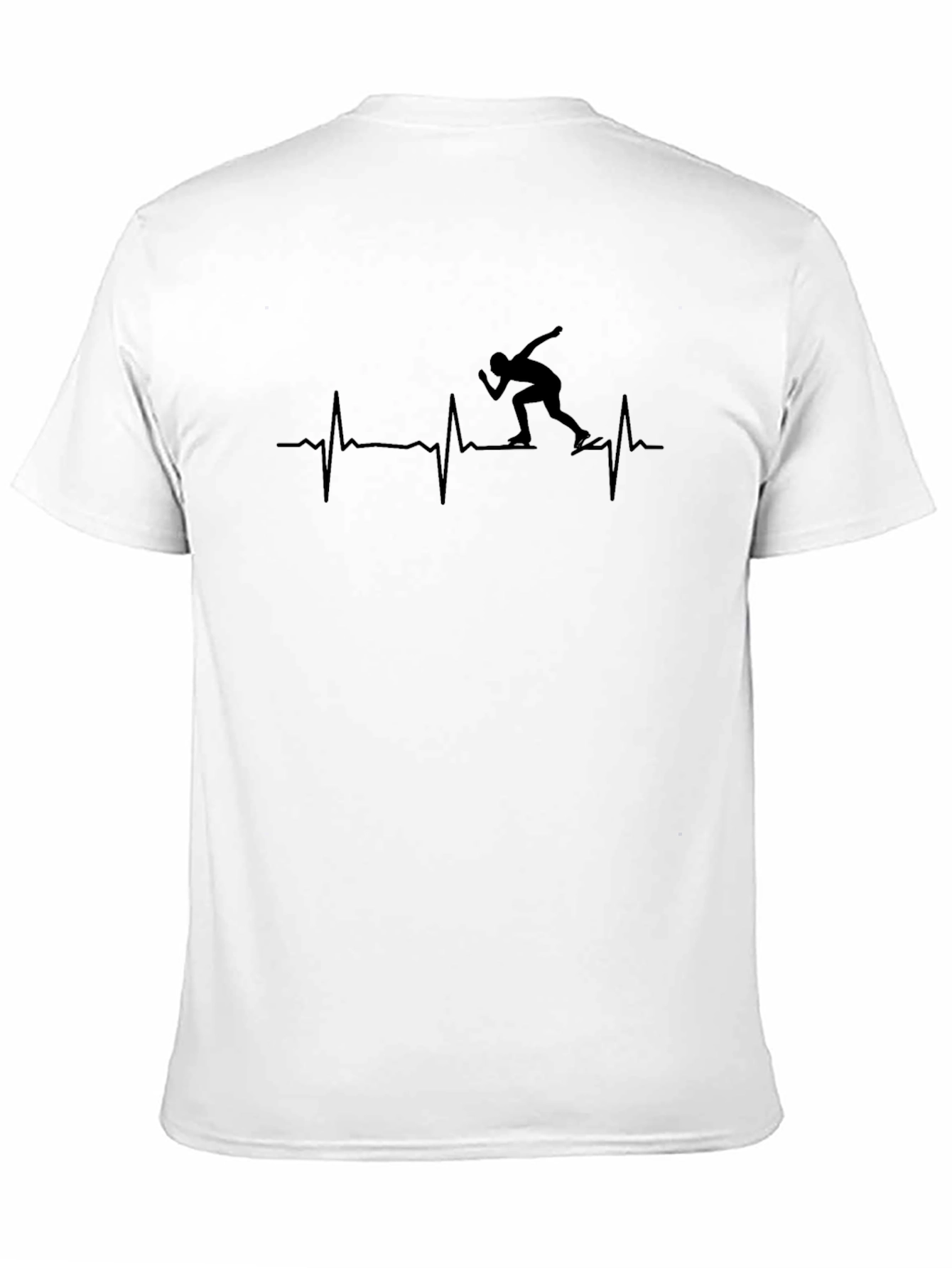 Black Runner Heartbeat Graphic Tee - Athletic Black T-Shirt view 11