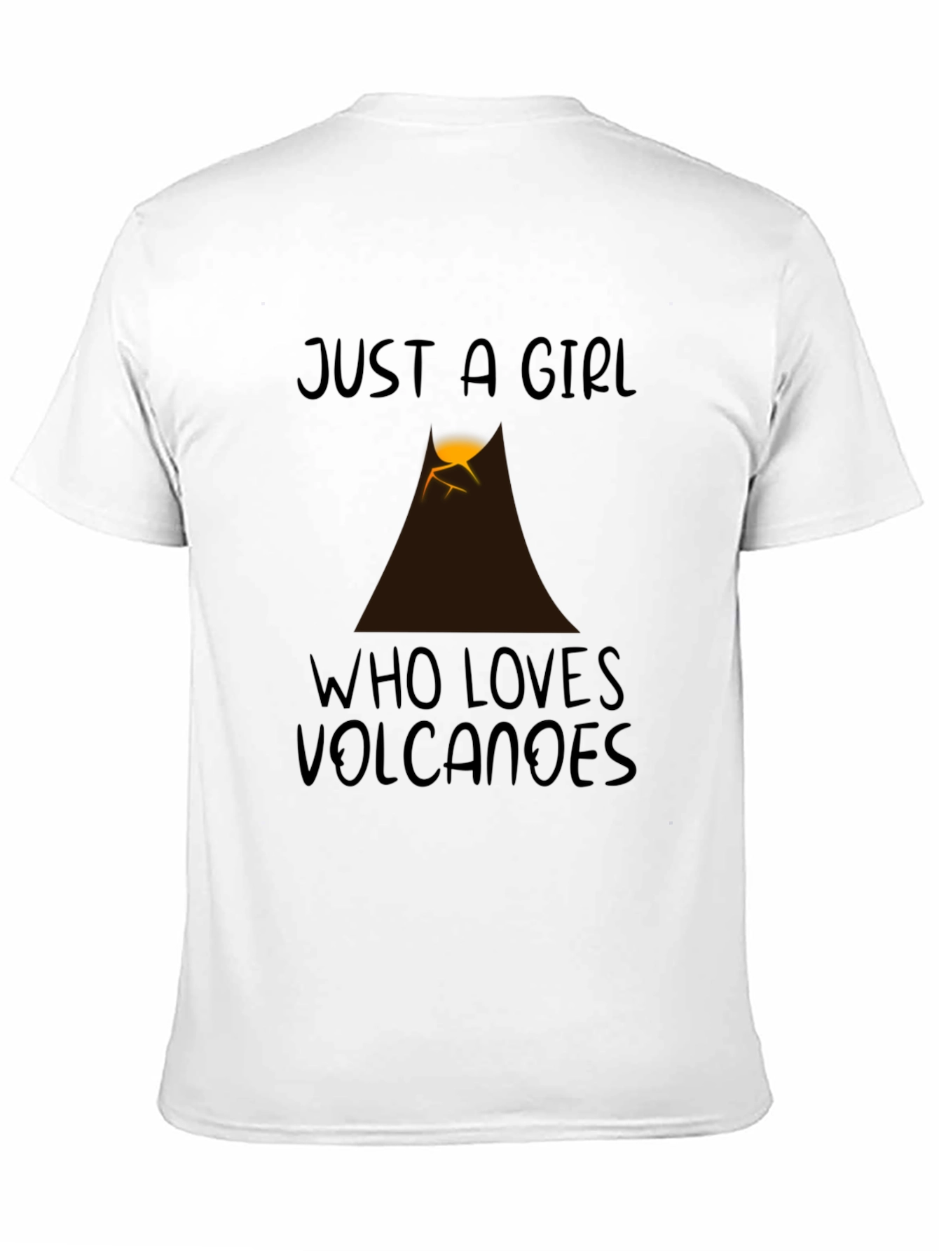 Black Just a Girl Who Loves Volcanoes Graphic Tee view 11