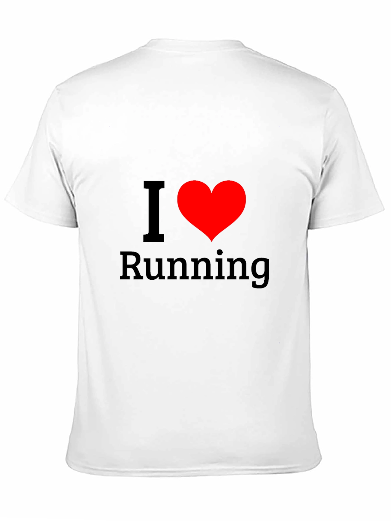 Black I Love Running Black T-Shirt - Heart Design view 11