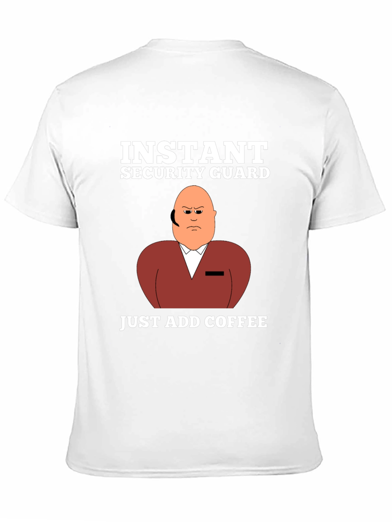Black Instant Security Guard Funny Graphic T-Shirt view 11