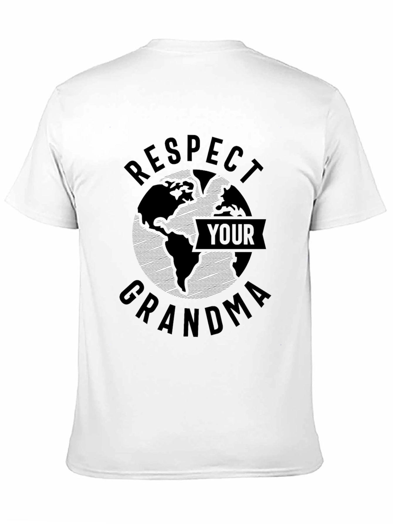 Black Respect Your Grandma Earth T-Shirt view 11