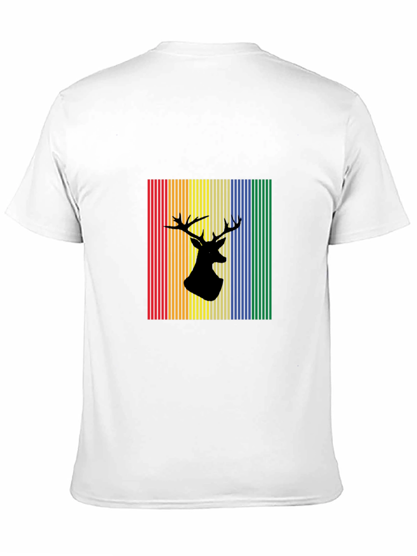Black Rainbow Deer Silhouette Graphic Tee view 11