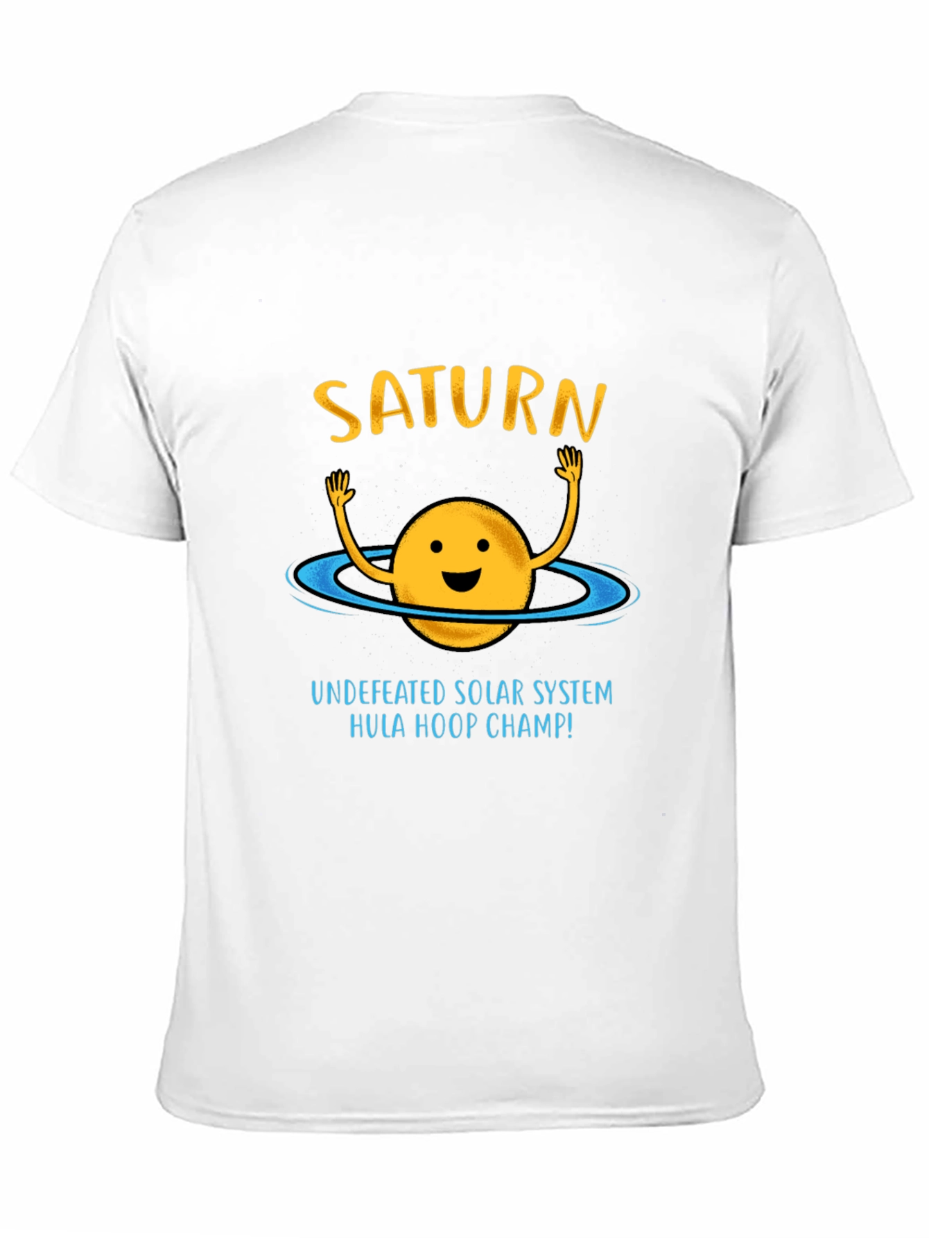 Black Saturn Hula Hoop Champ Graphic Tee view 11