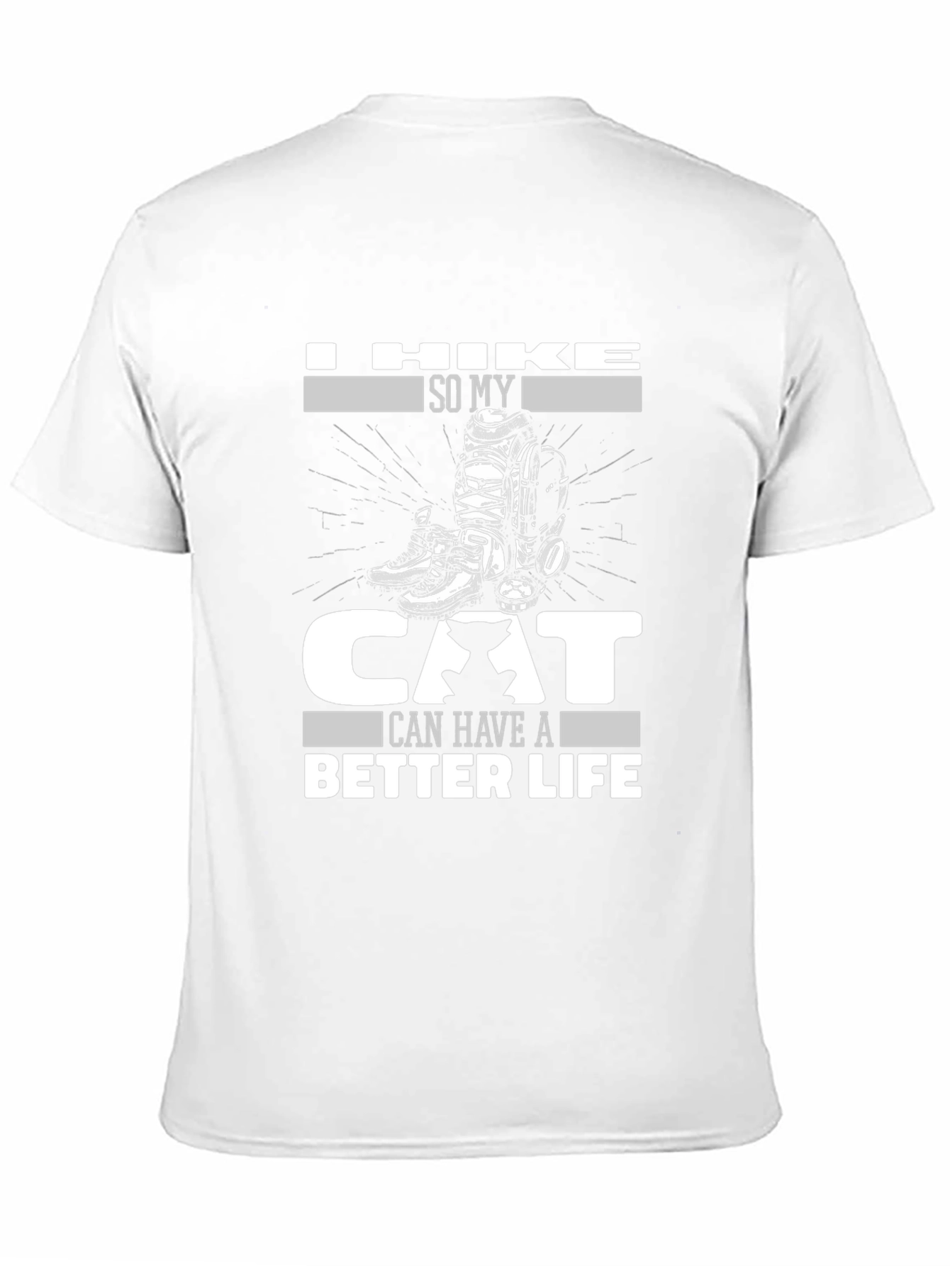 Black I Hike So My Cat Can Have a Better Life T-Shirt view 11