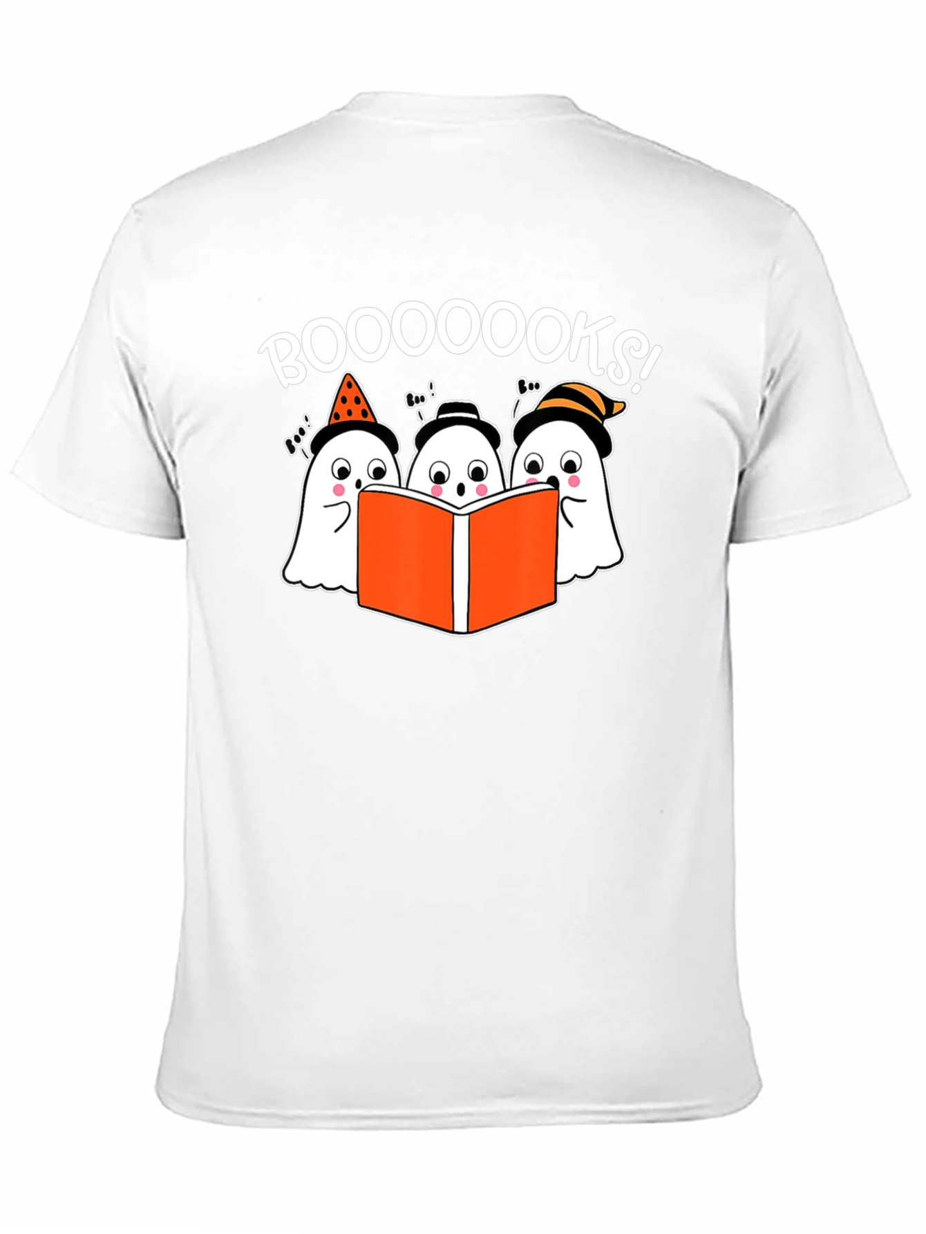 Black Boo-ooks! Halloween Ghost Reader T-Shirt view 11