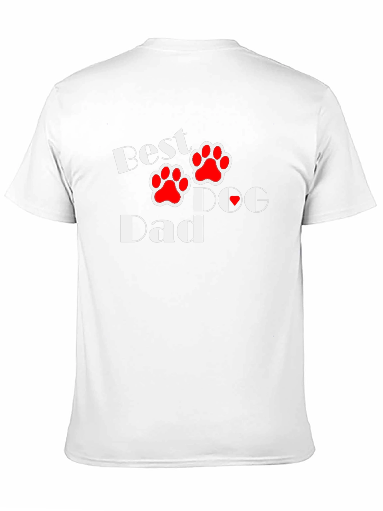 Black Best Dog Dad T-Shirt - Paw Print Design view 11