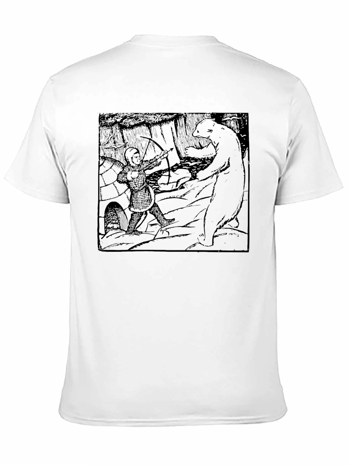 Black Archer vs Bear Graphic Tee - Black Cotton Blend view 11