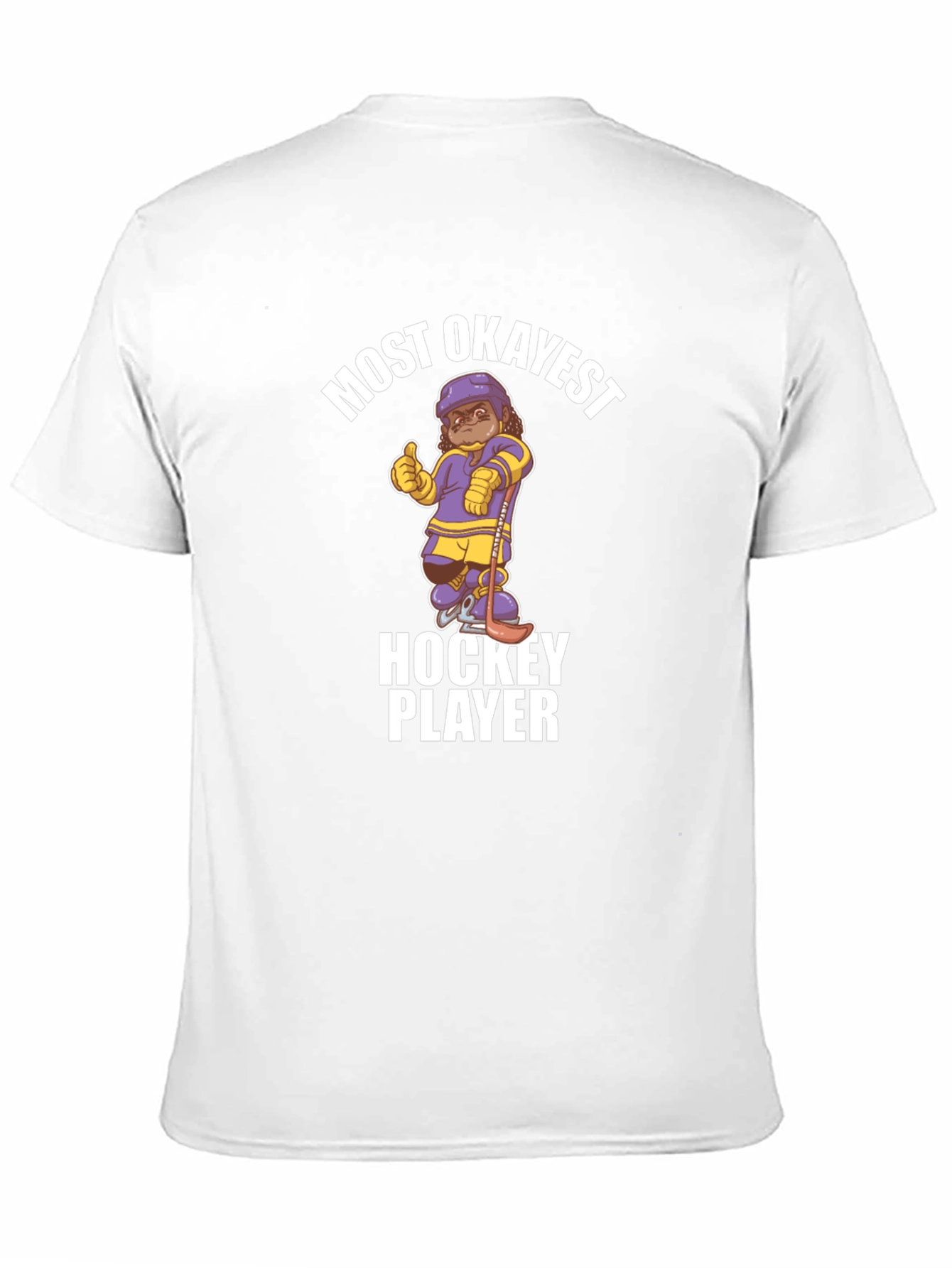 Black Most Okayest Hockey Player T-Shirt view 11