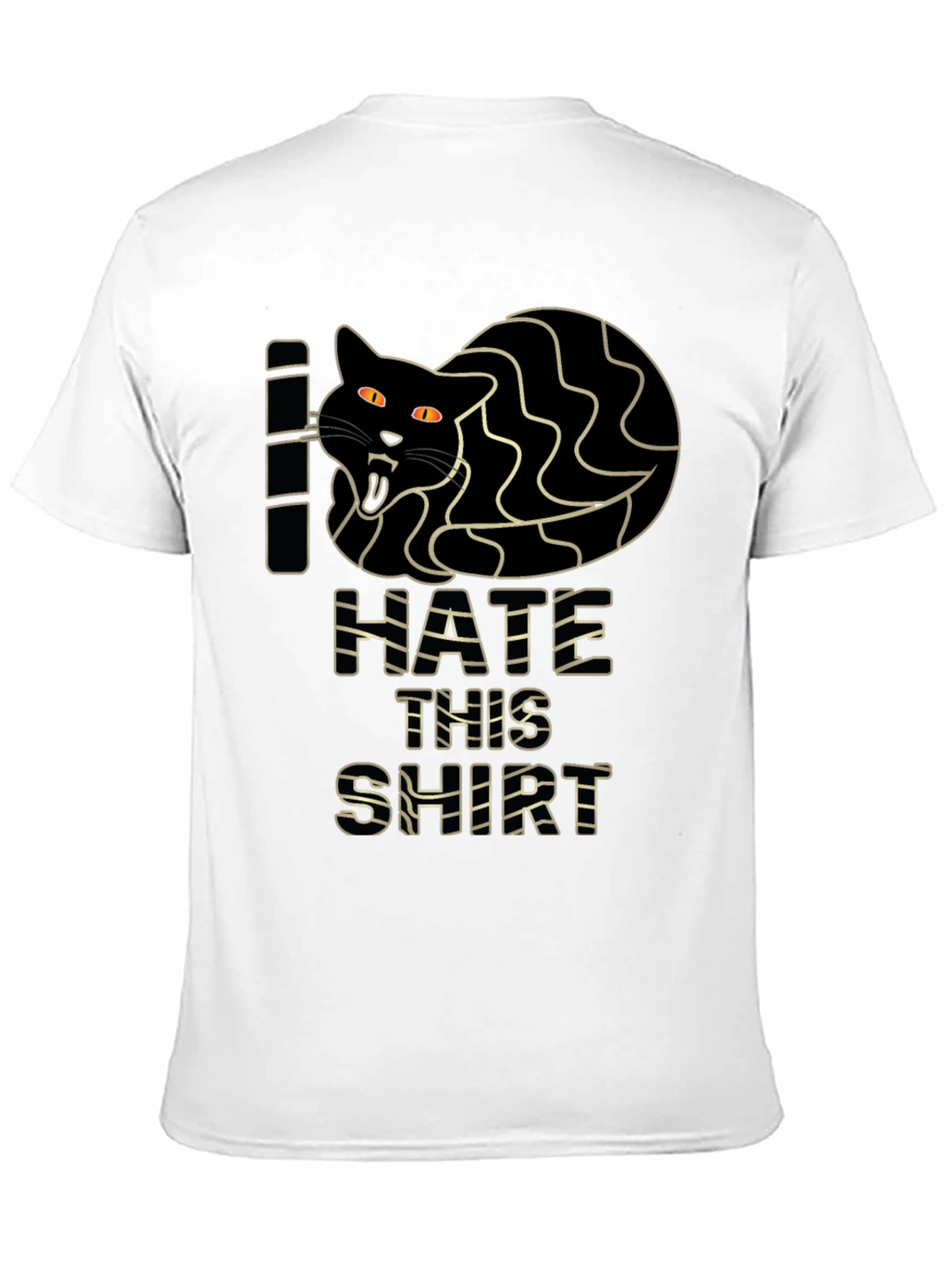 Black I Hate This Shirt - Funny Cat Graphic Tee view 11