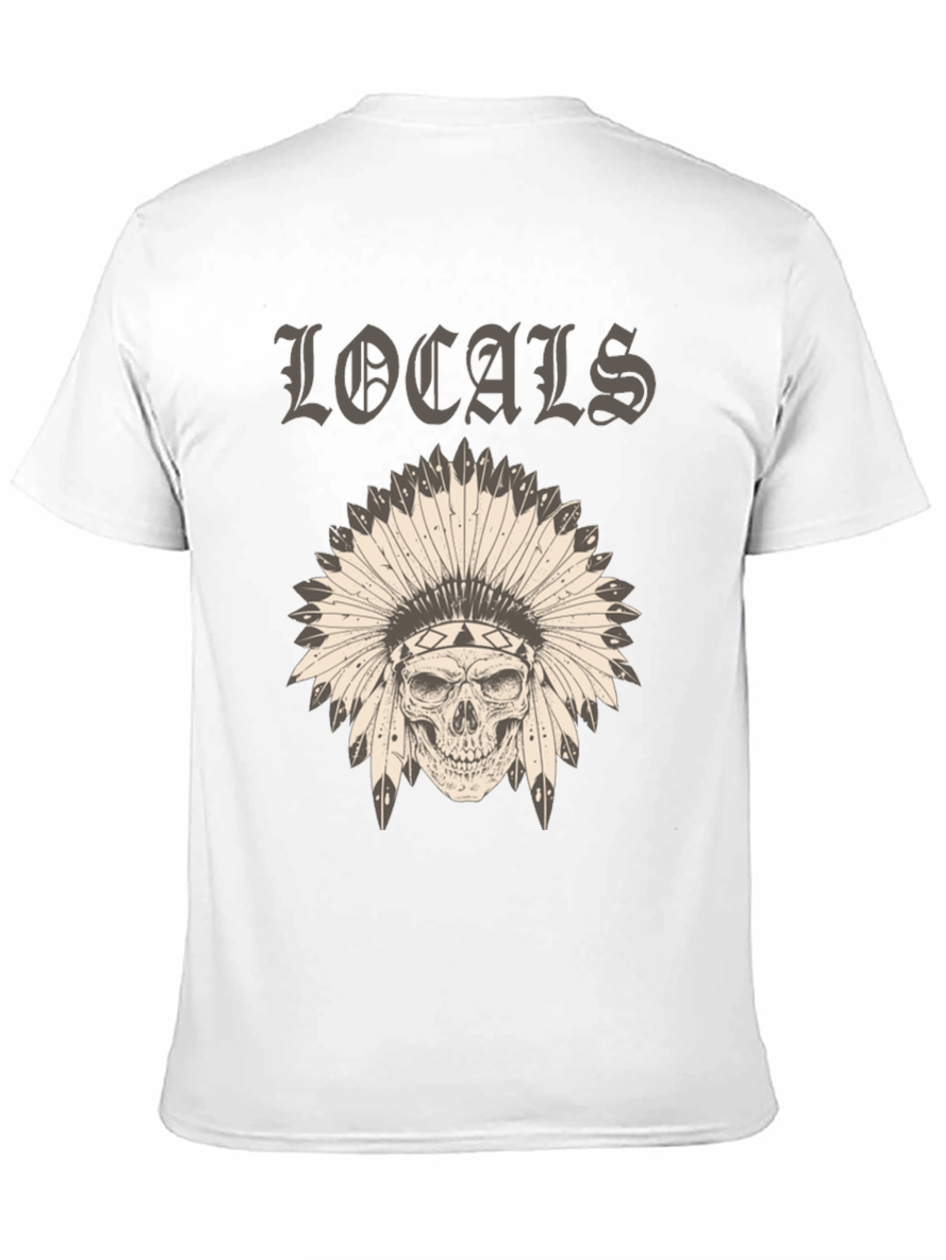 Black Locals Headdress Skull Graphic Tee - Unique Design view 11