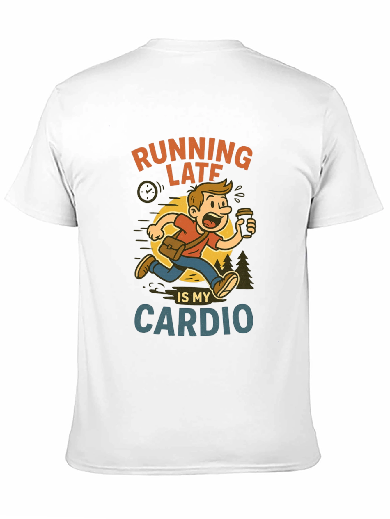 Black Running Late Cardio Graphic Tee view 11
