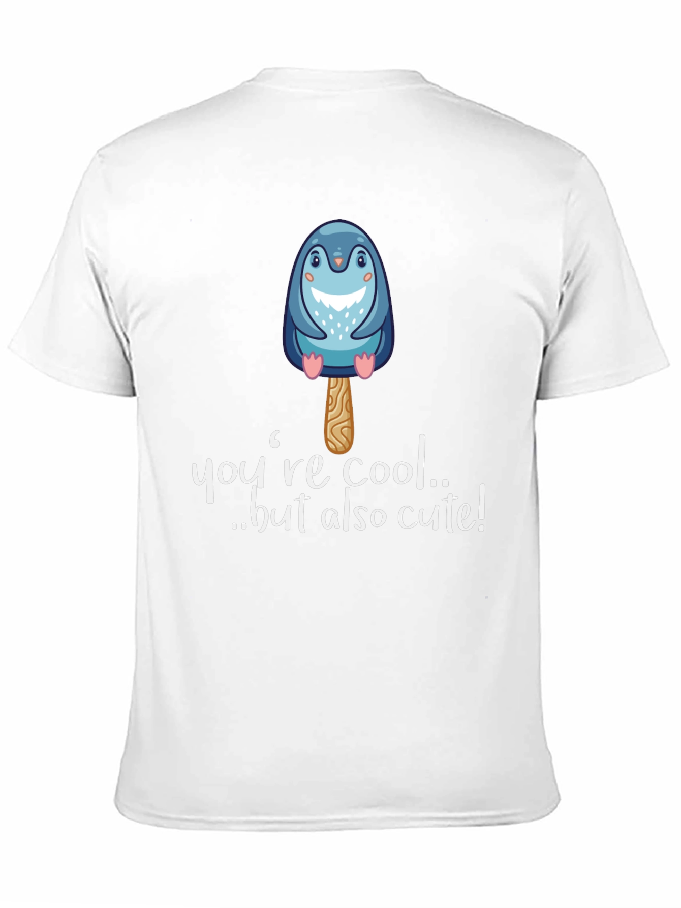 Black Cute Penguin Popsicle Graphic Black T-Shirt view 11
