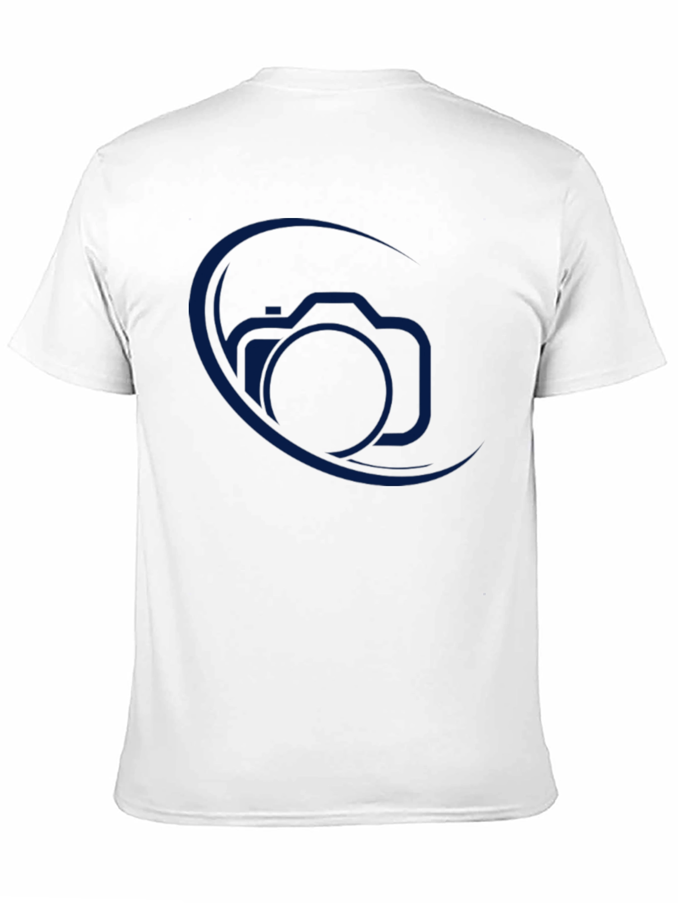 Black Camera Logo Graphic Print Crew Neck T-Shirt view 11