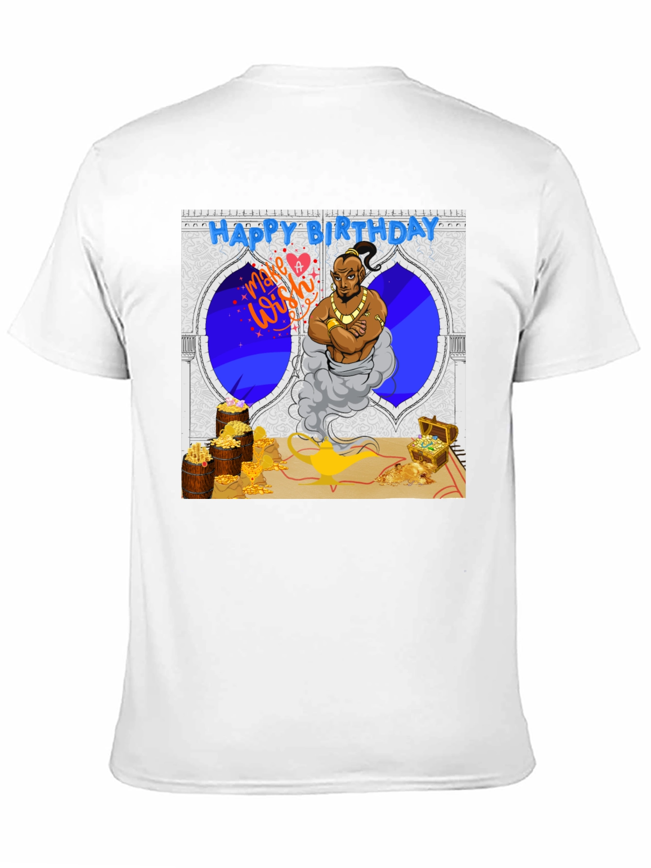 Black Genie Birthday T-Shirt: Make a Wish! view 11