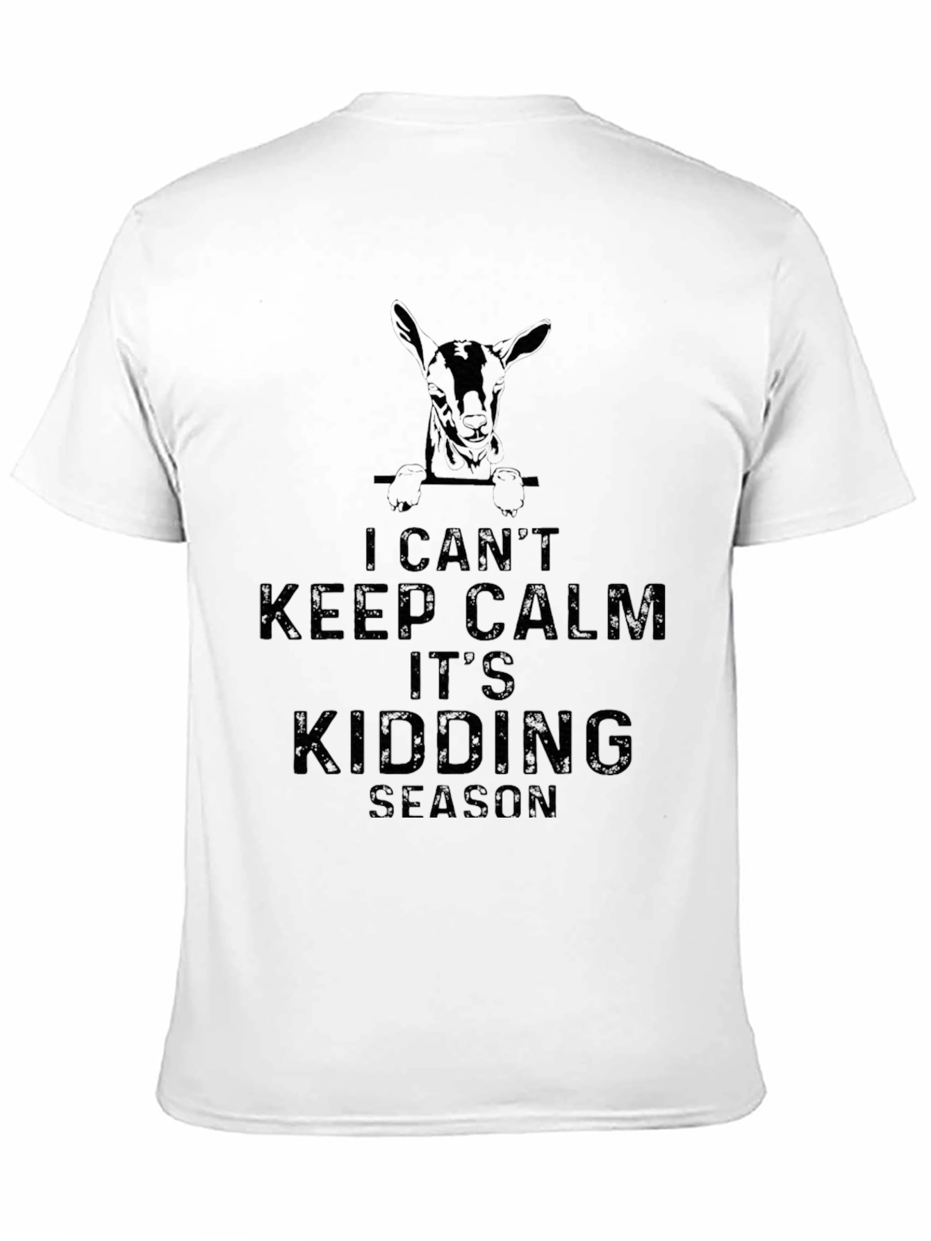 Black Funny Goat Kidding Season Graphic Tee - Black view 11