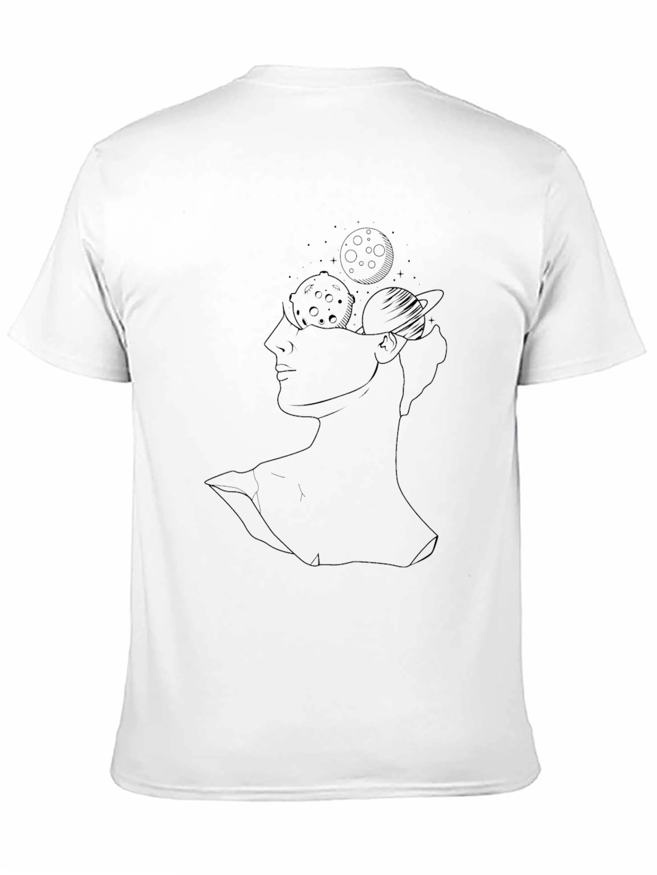 Black Cosmic Mind T-Shirt - Black Graphic Tee view 11