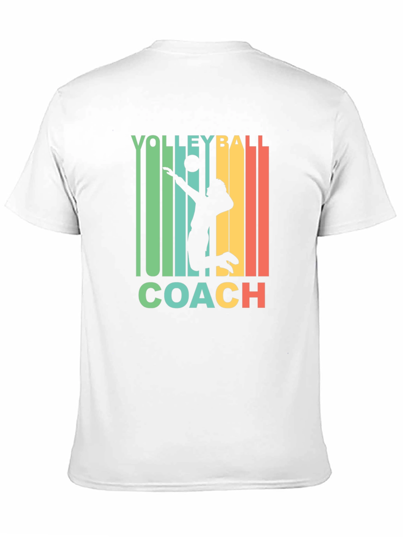 Black Volleyball Coach Retro T-Shirt  view 11
