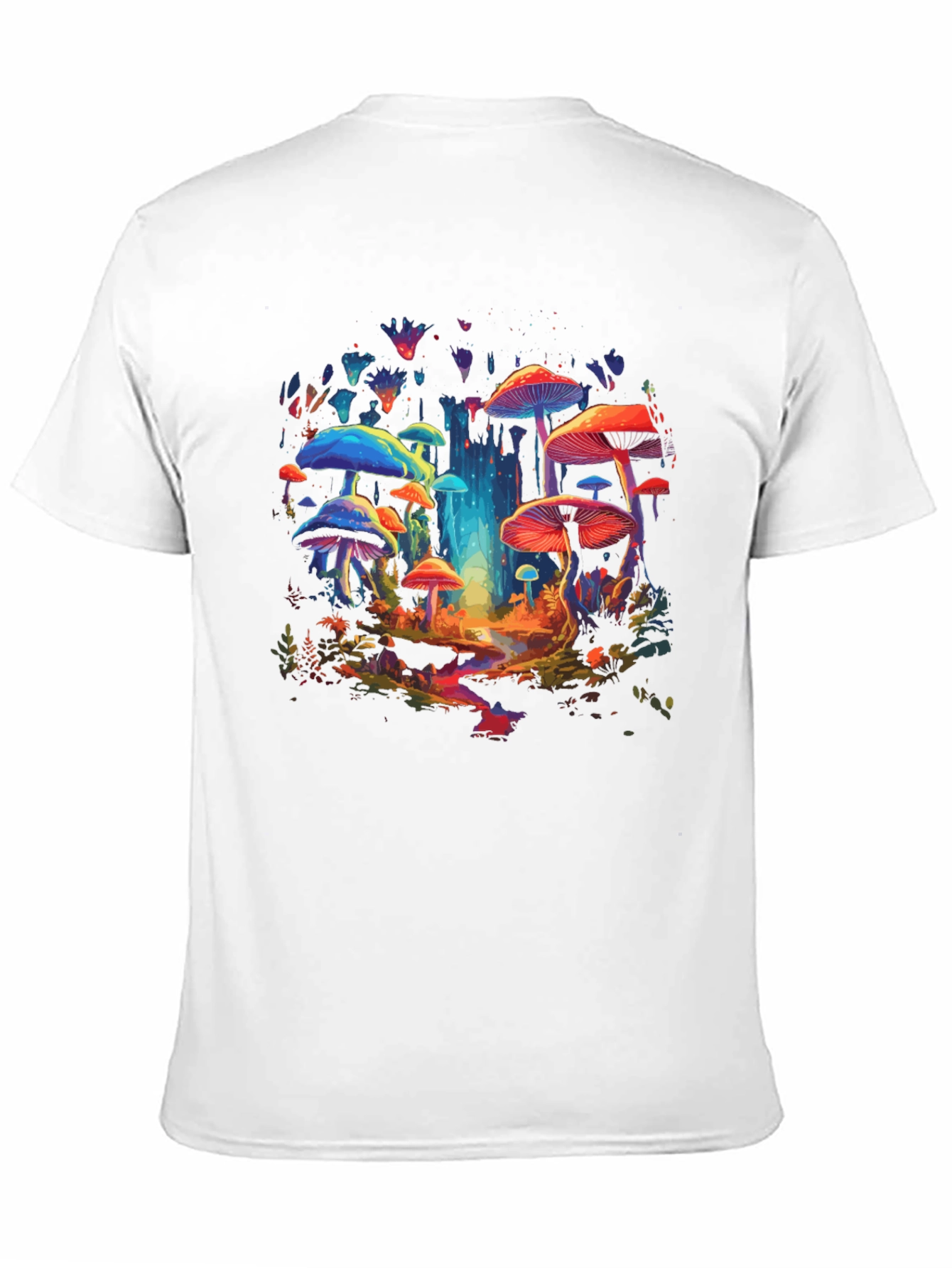 Black Psychedelic Mushroom T-Shirt - Vibrant Graphic Tee view 11