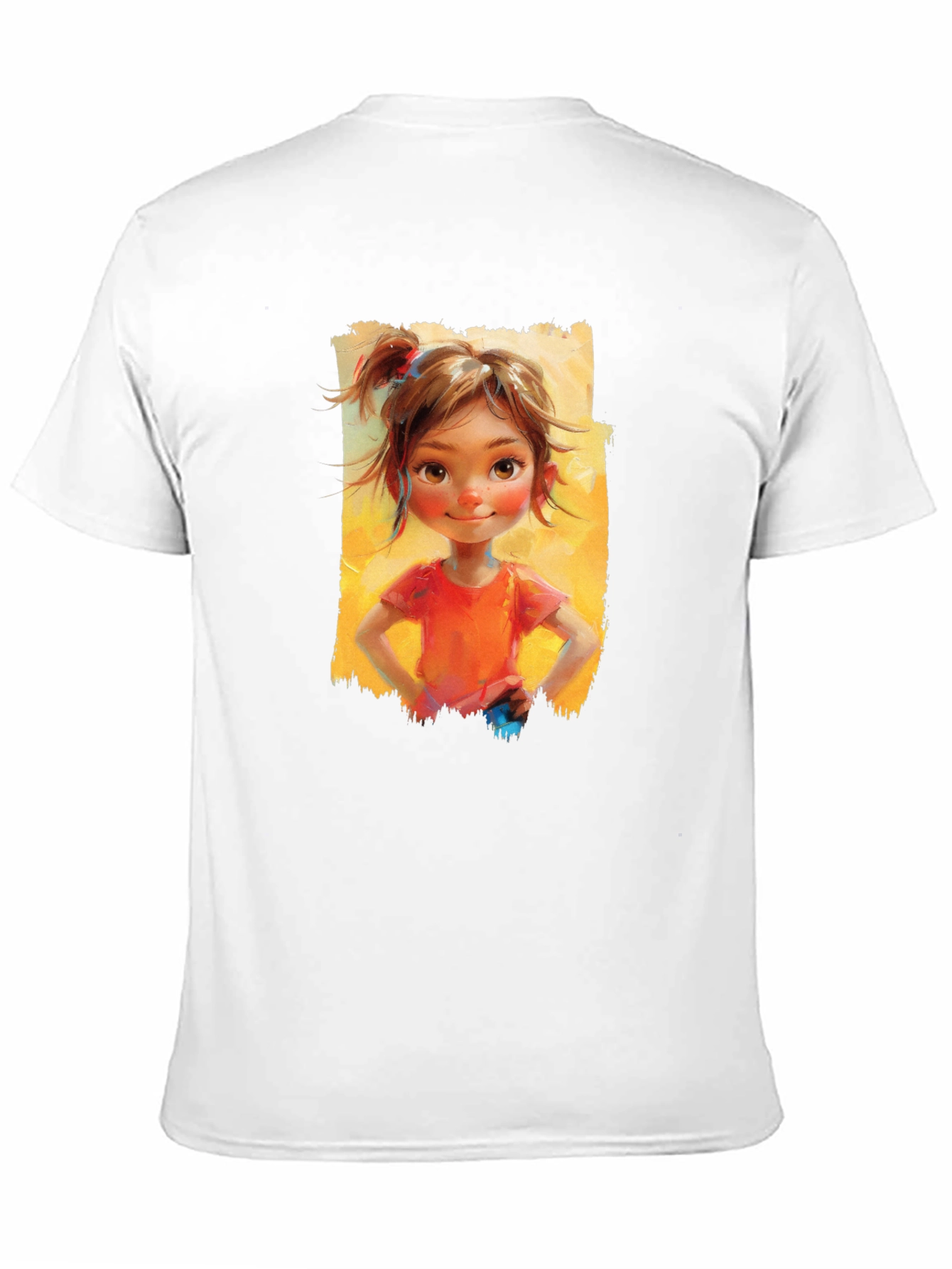 Black Girl Portrait Graphic Tee - Black Cotton Casual Top view 11