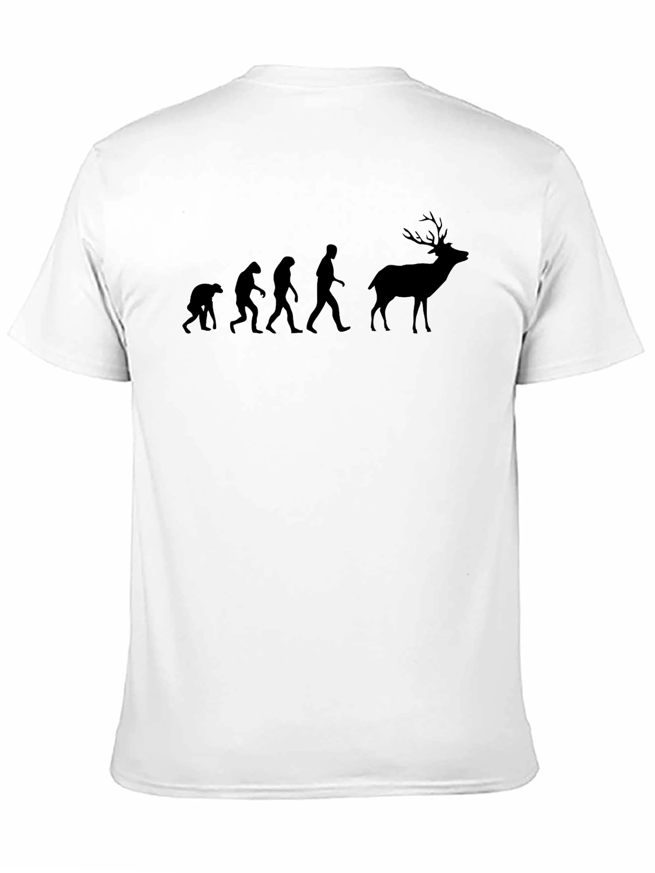 Black Evolution to Deer Black T-Shirt view 11