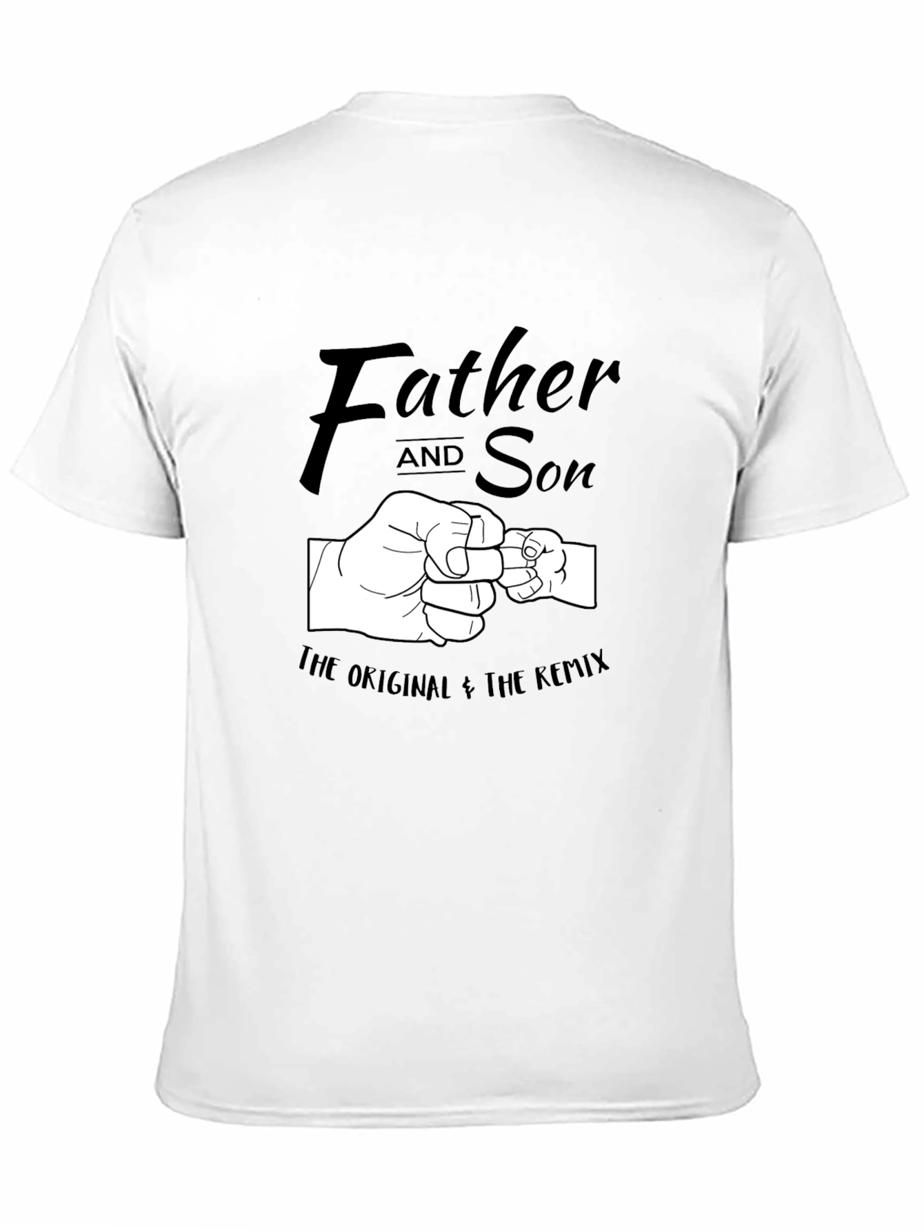 Black Father and Son Matching Fist Bump T-Shirt view 11