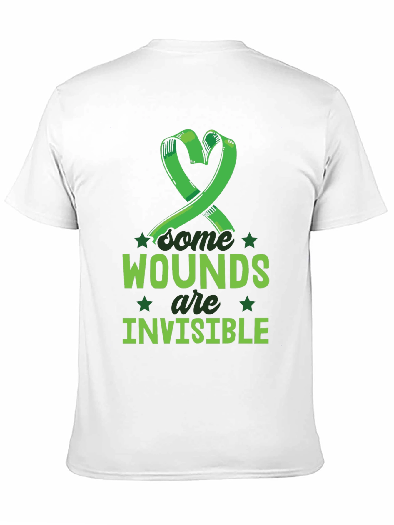 Black Invisible Wounds Awareness Tee view 11