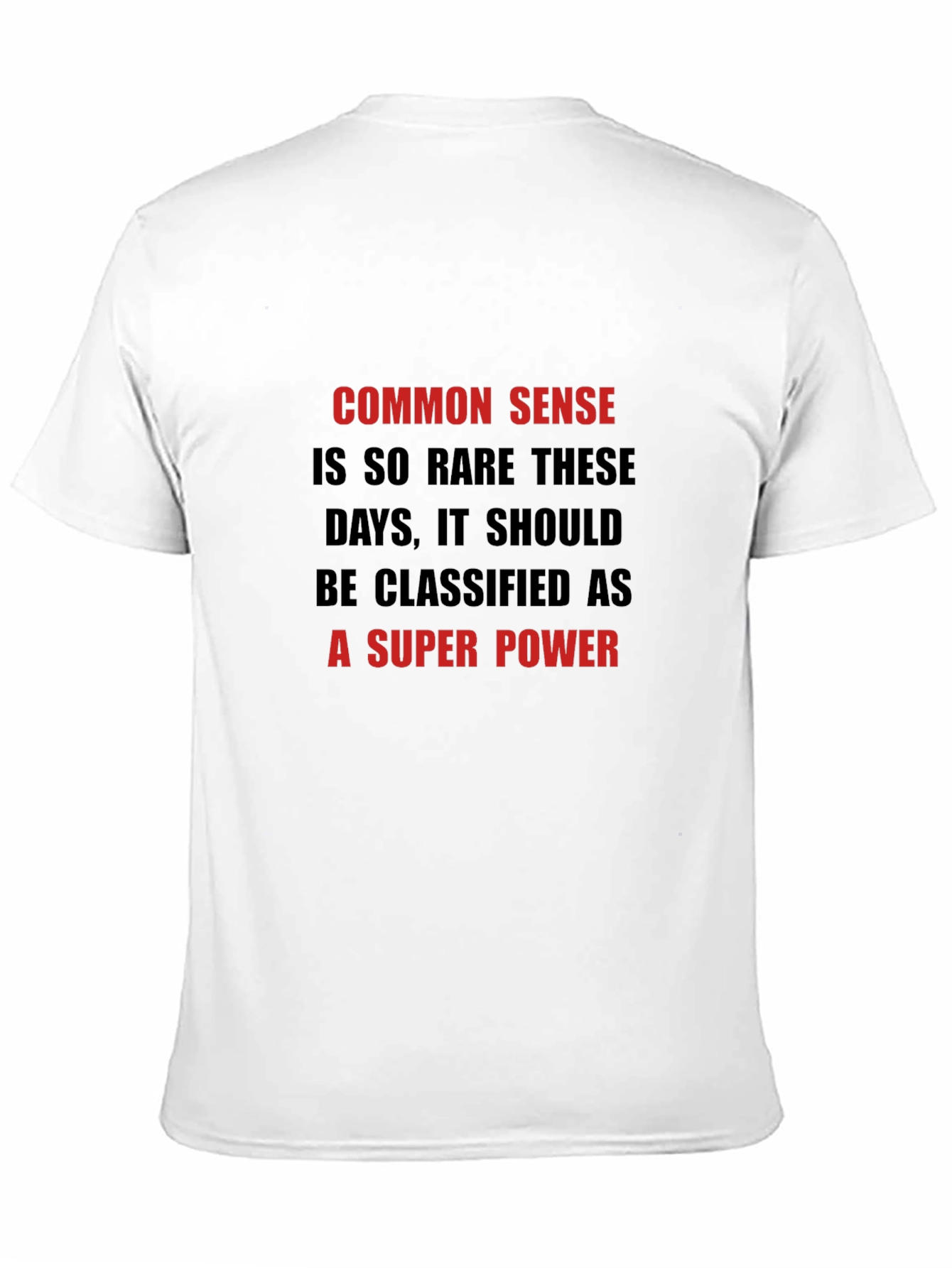 Black Common Sense Super Power Graphic T-Shirt view 11