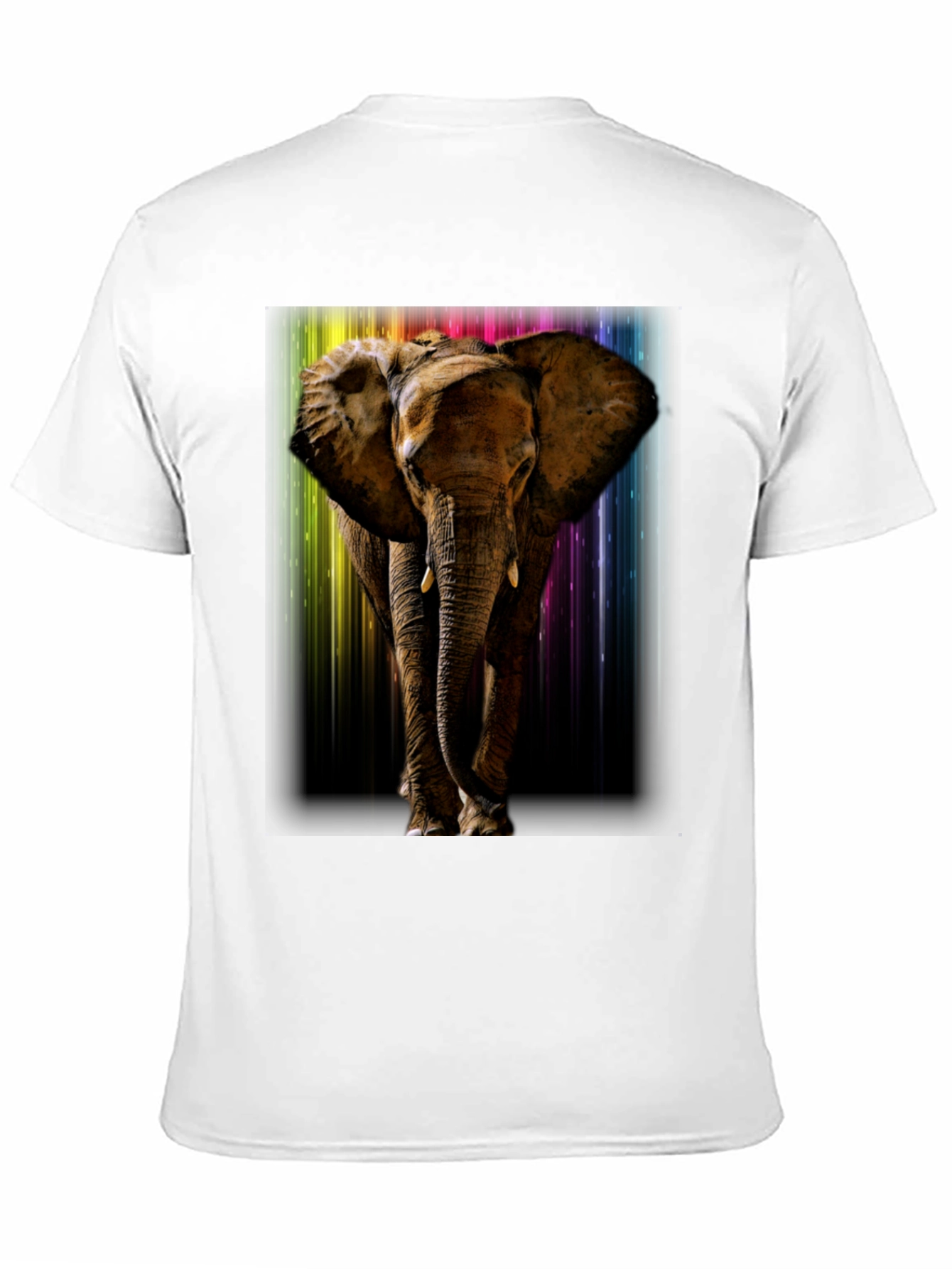 Black Elephant Rainbow T-Shirt - Men's Black Tee view 11