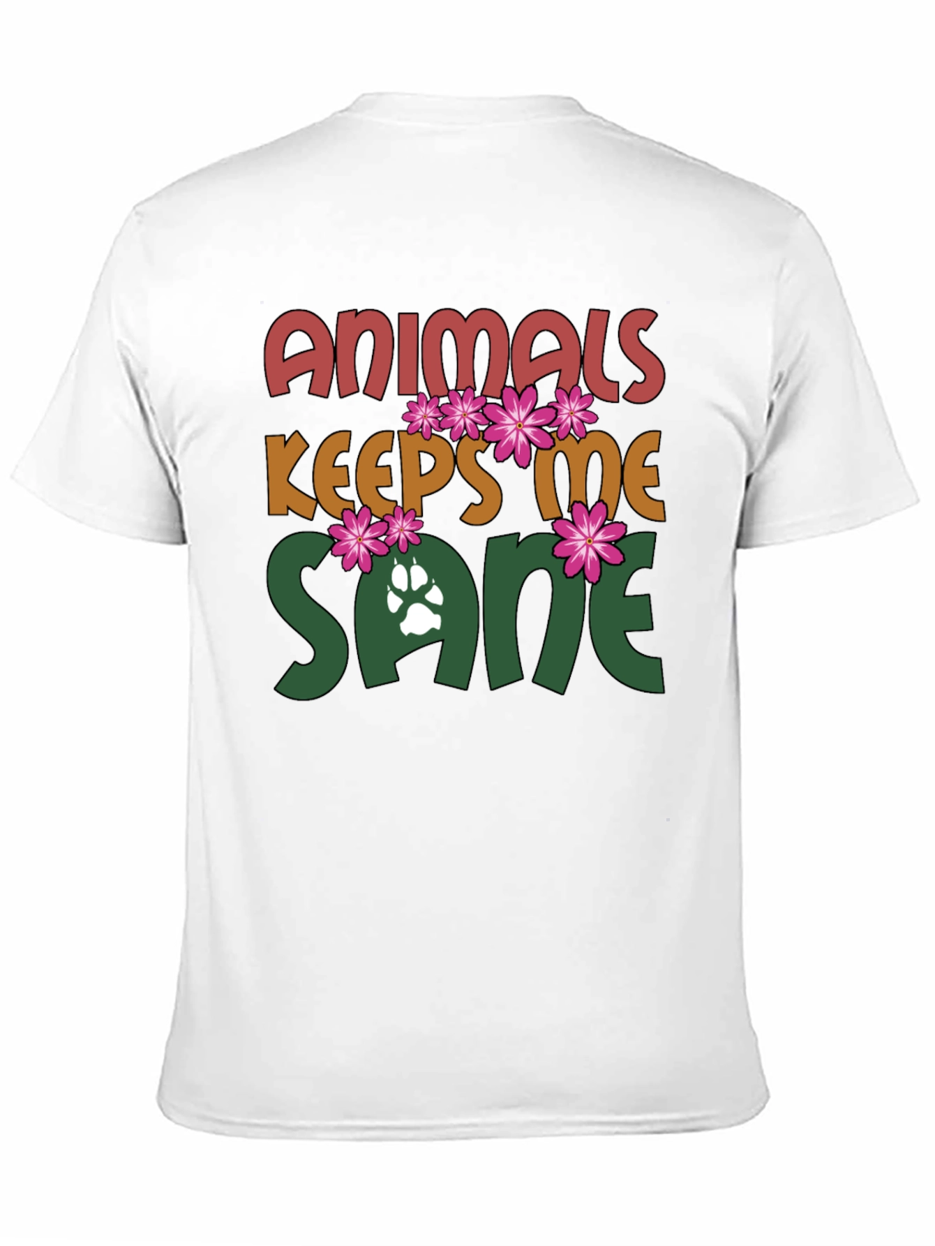 Black Animals Keep Me Sane Graphic Tee view 11