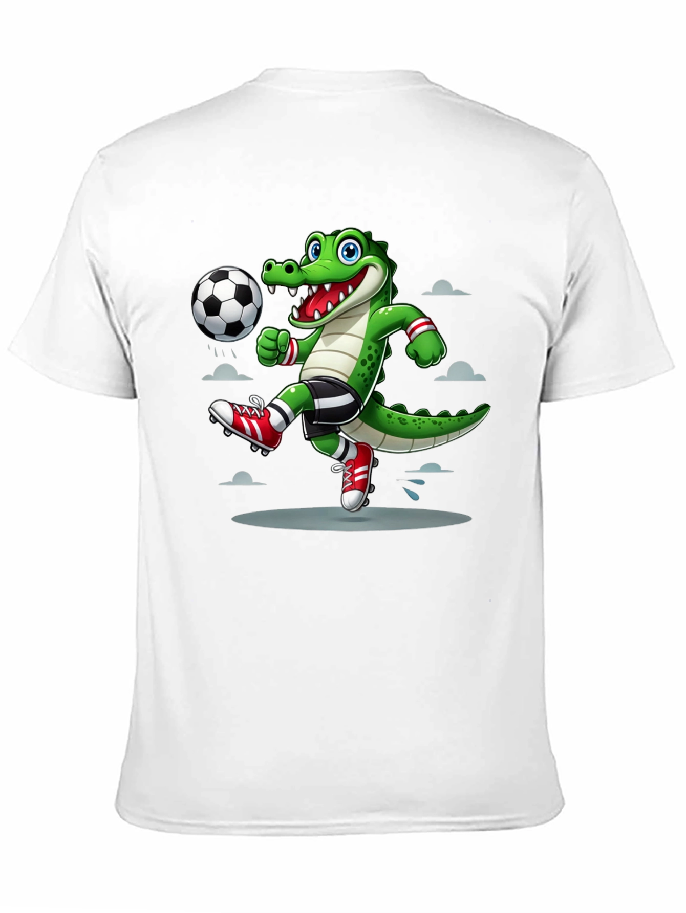 Black Alligator Soccer T-Shirt - Cool Sports Graphic Tee view 11