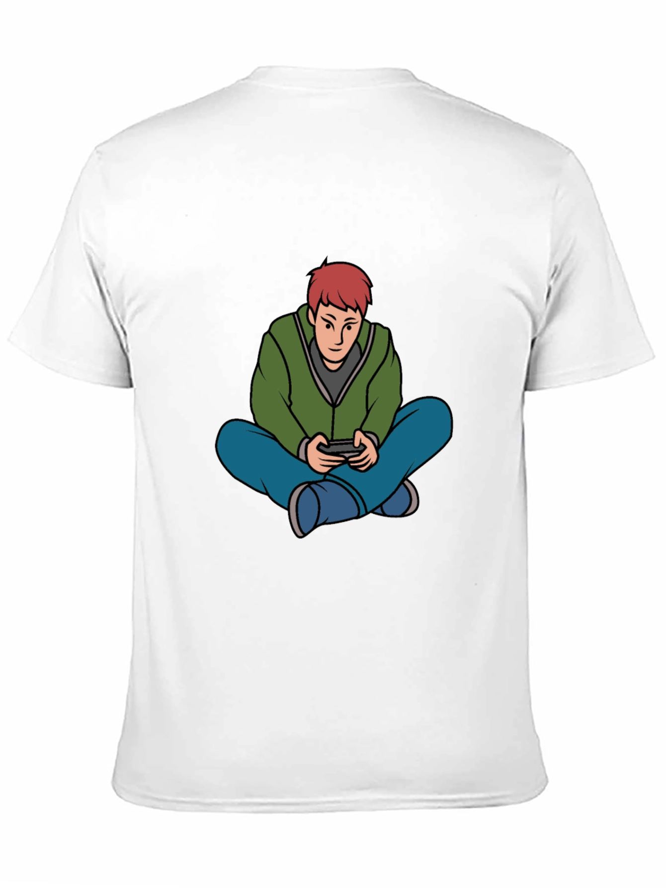 Black Gamer Cartoon Graphic Black T-Shirt view 11