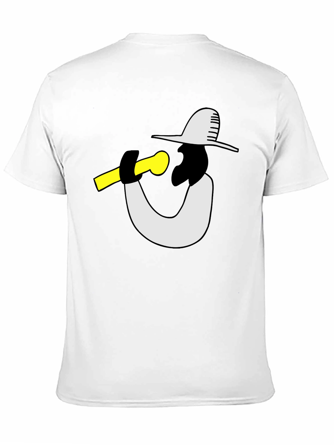 Black Cool Graphic Tee - Musician with Hat view 11