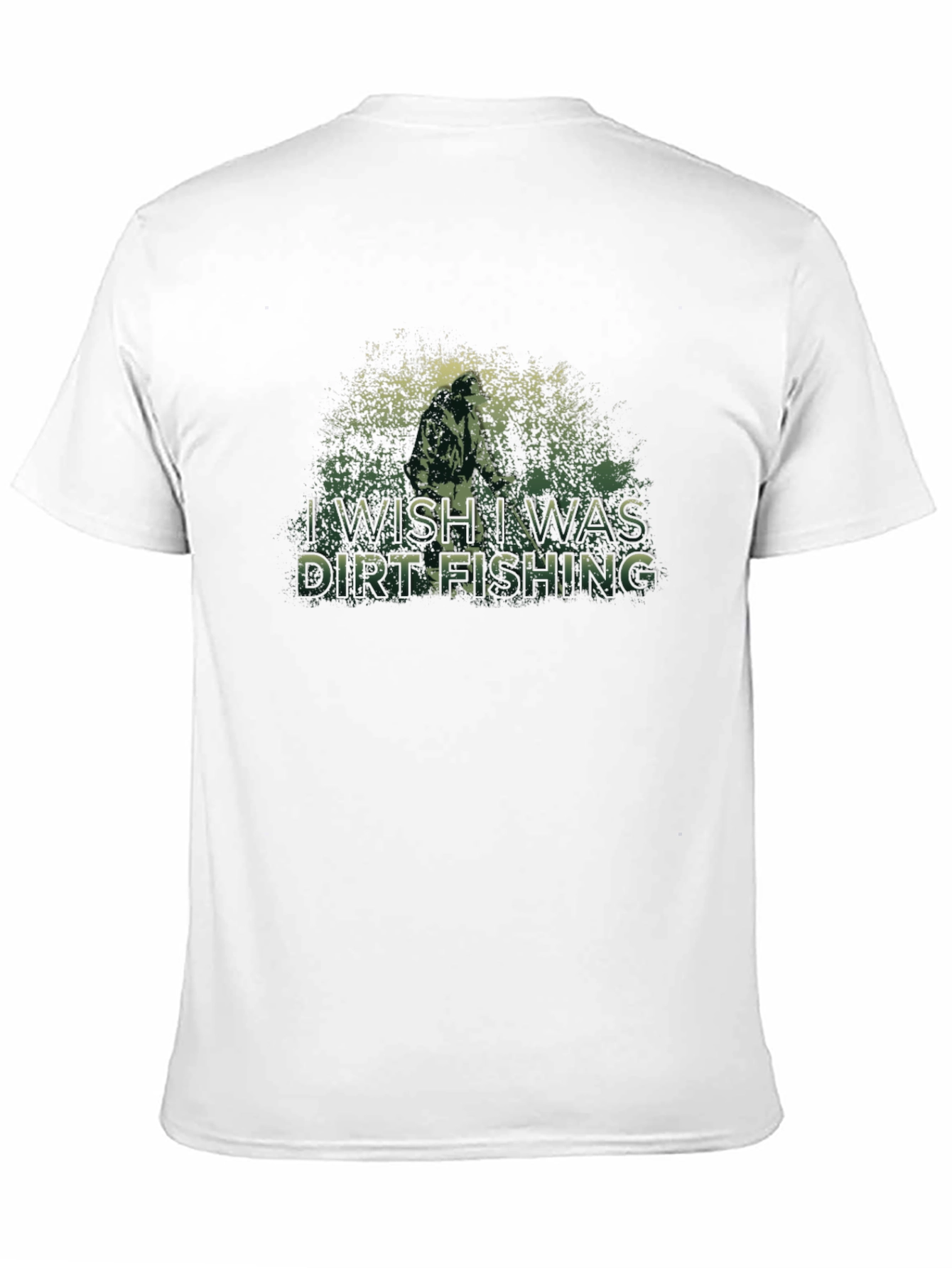 Black I Wish I Was Dirt Fishing Black T-Shirt view 11