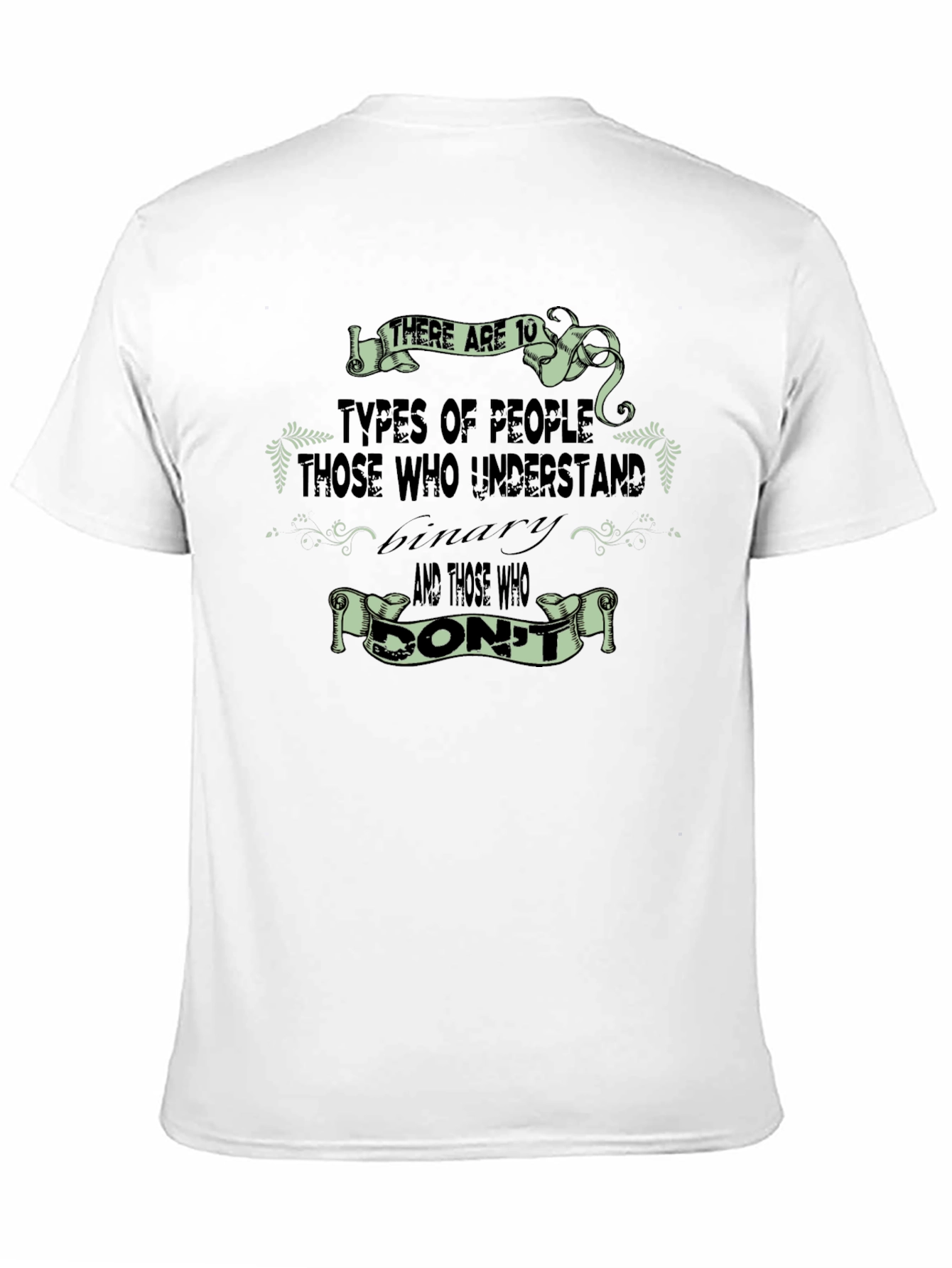 Black Funny Binary Types of People T-Shirt view 11