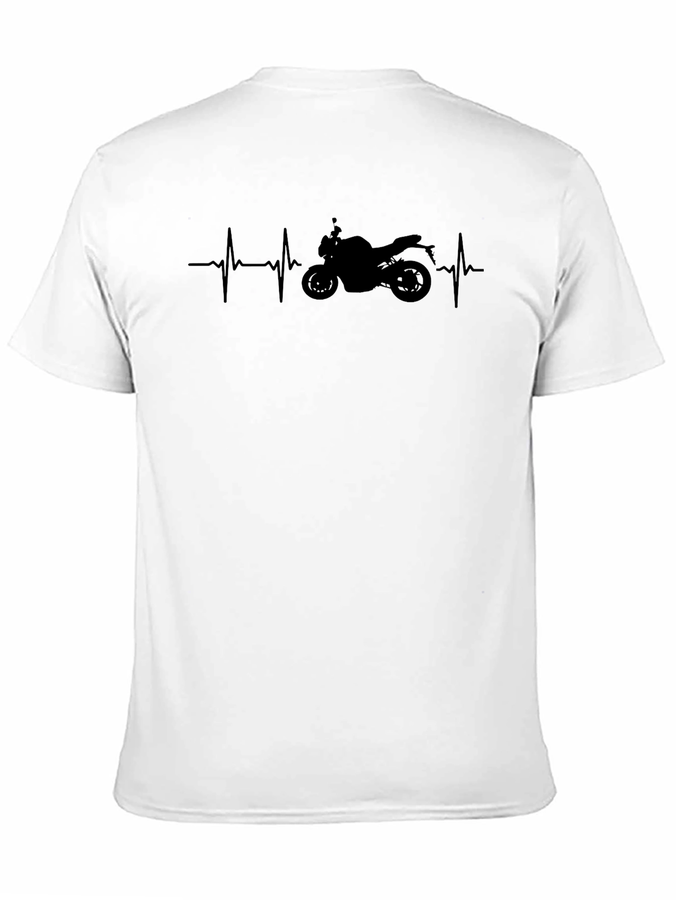 Black Motorcycle Heartbeat T-Shirt - Ride in Style! view 11