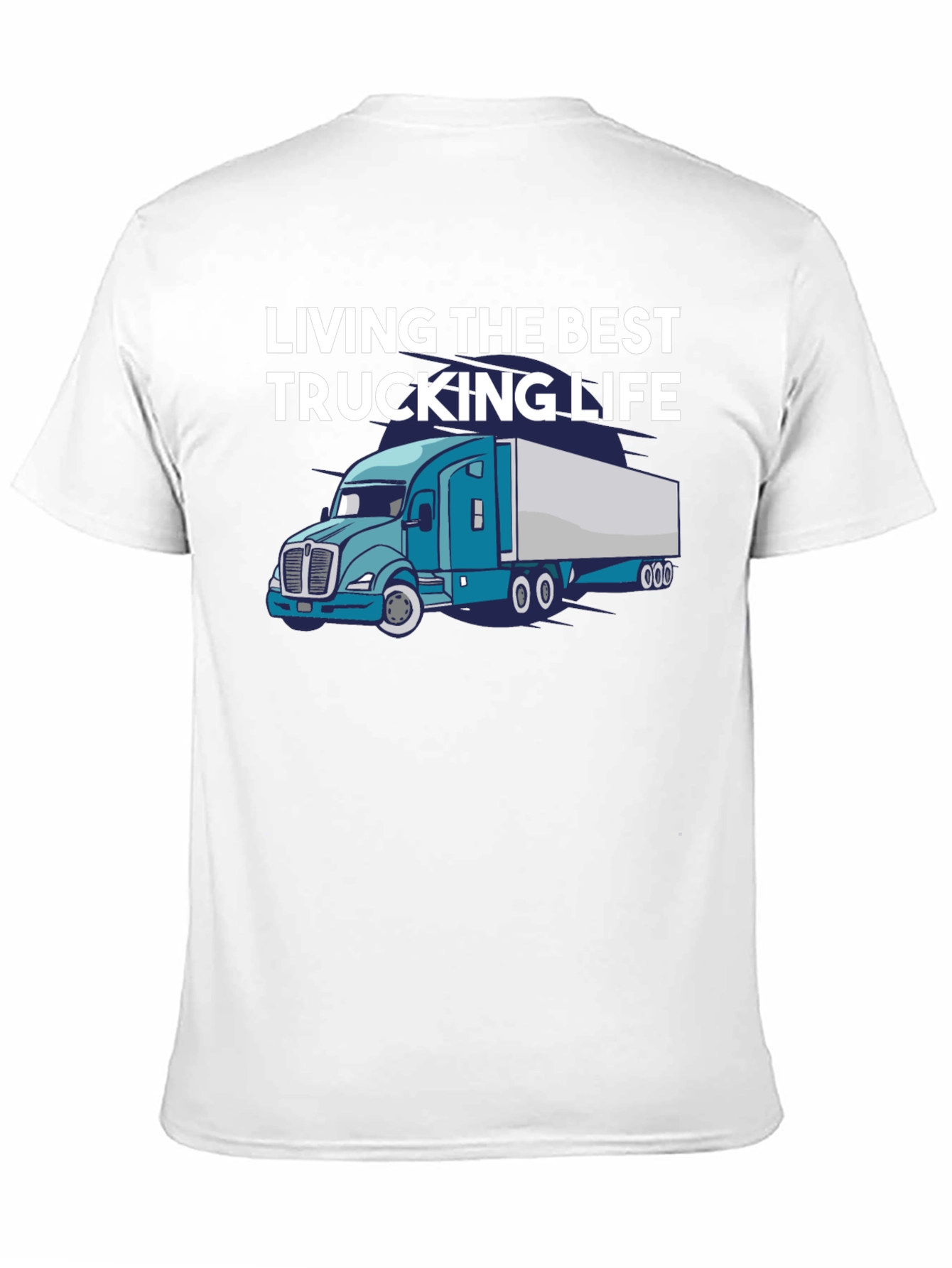Black Living the Best Trucking Life Tee view 11