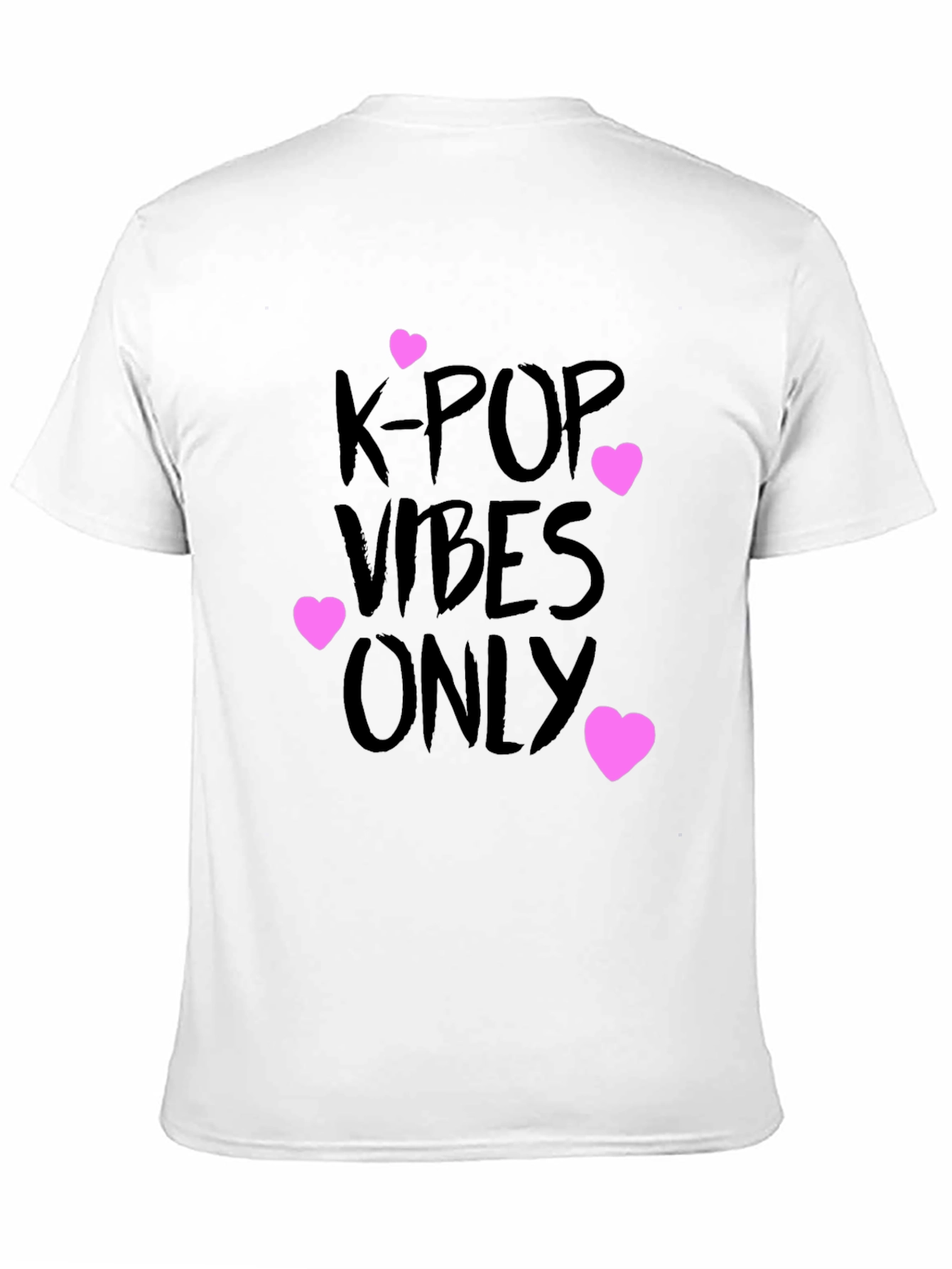 Black K-Pop Vibes Only Graphic Tee - Black view 11