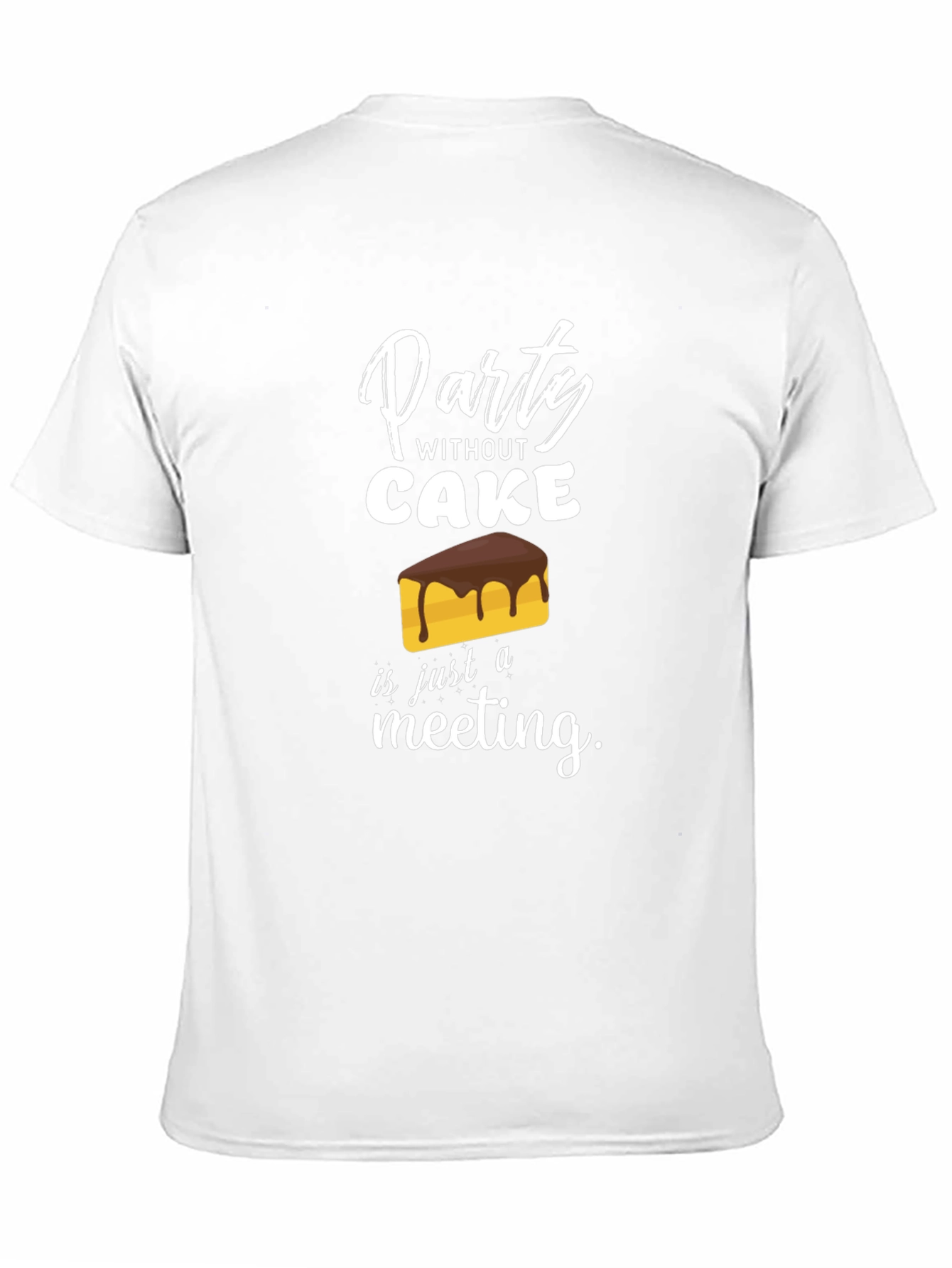 Black Party Without Cake T-Shirt Funny Foodie Tee view 11