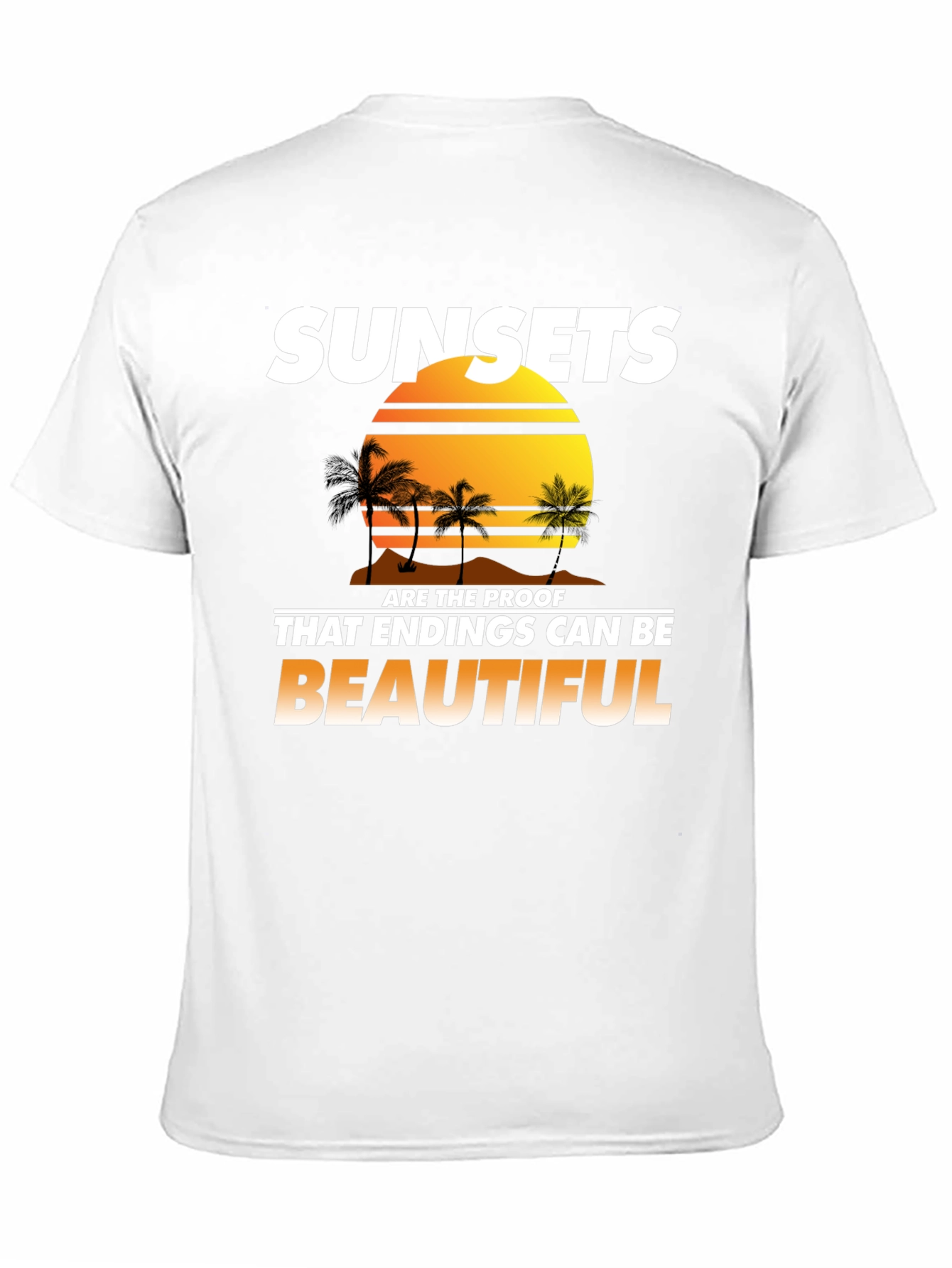 Black Sunset Paradise Graphic T-Shirt view 11
