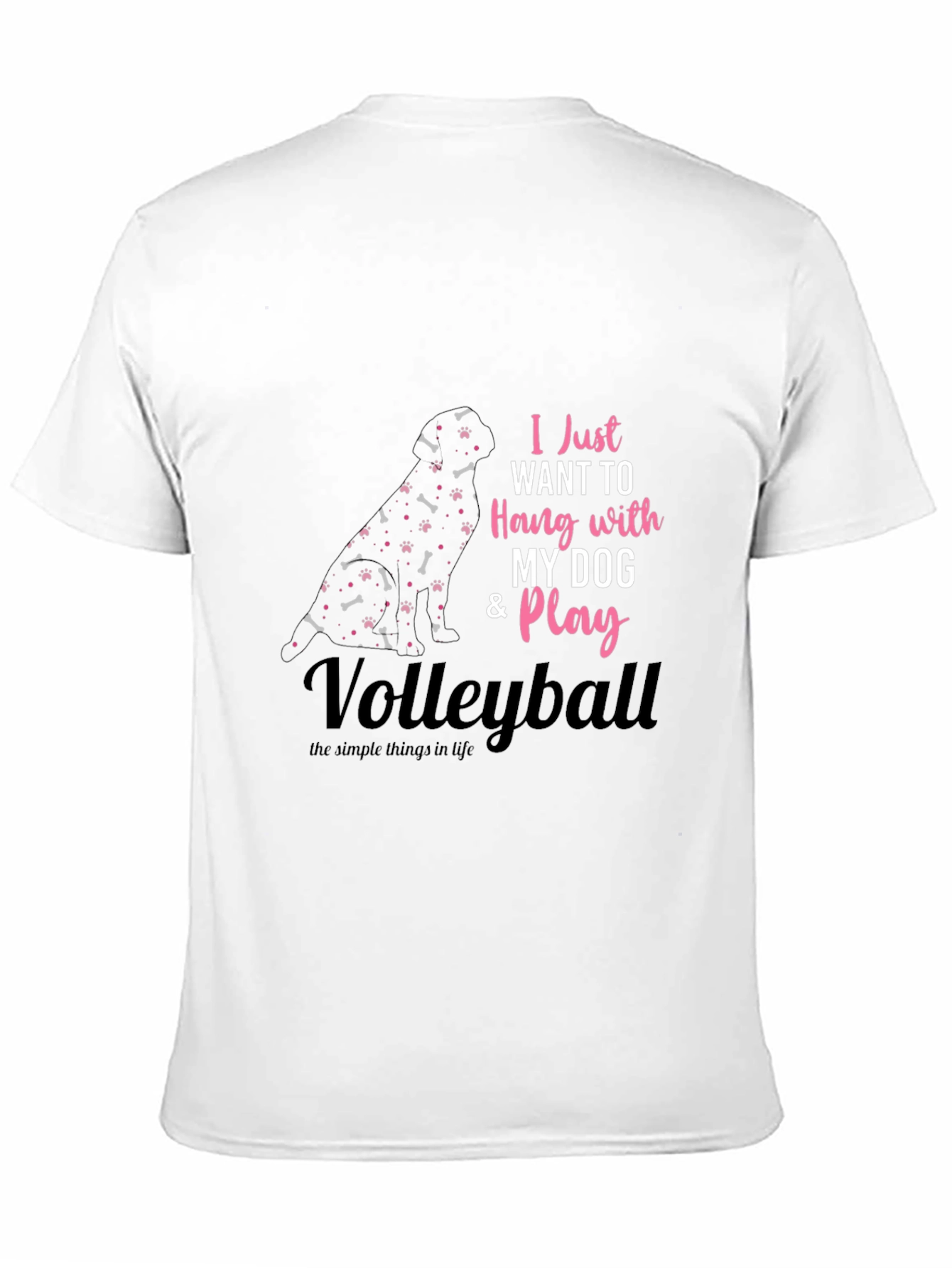 Black Dog Lover Volleyball T-Shirt - Black view 11
